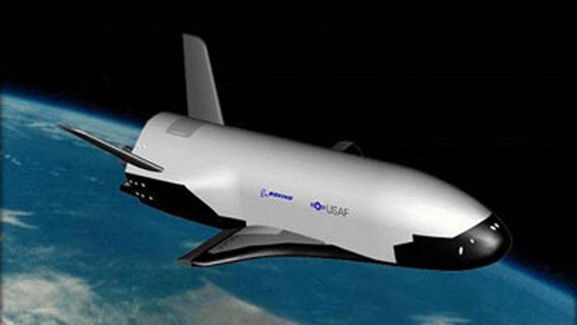 An artist's rendition of the Air Force's X-37B unmanned space plane.