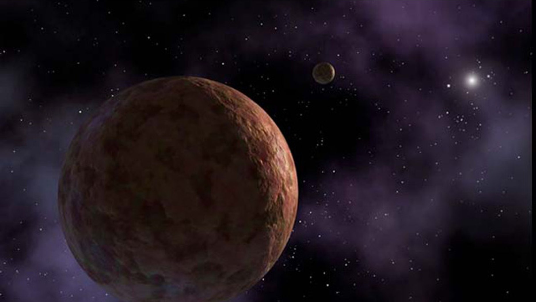 Artist's conception of Sedna, an exoplanet hiding on the fringes of our solar system.