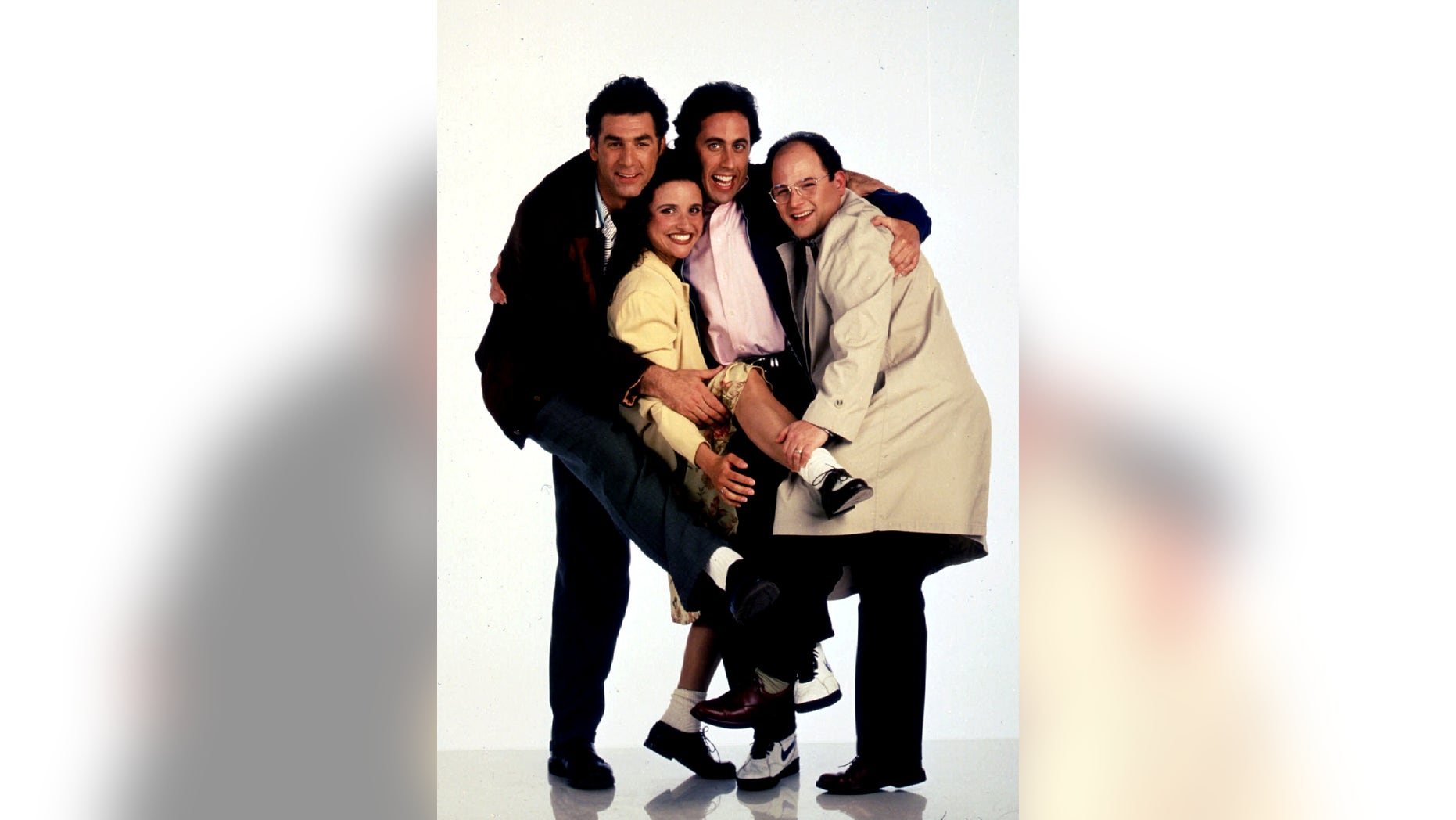 Michael Richards, Julia Louis-Dreyfus, Jerry Seinfeld and Jason Alexander in "Seinfeld."