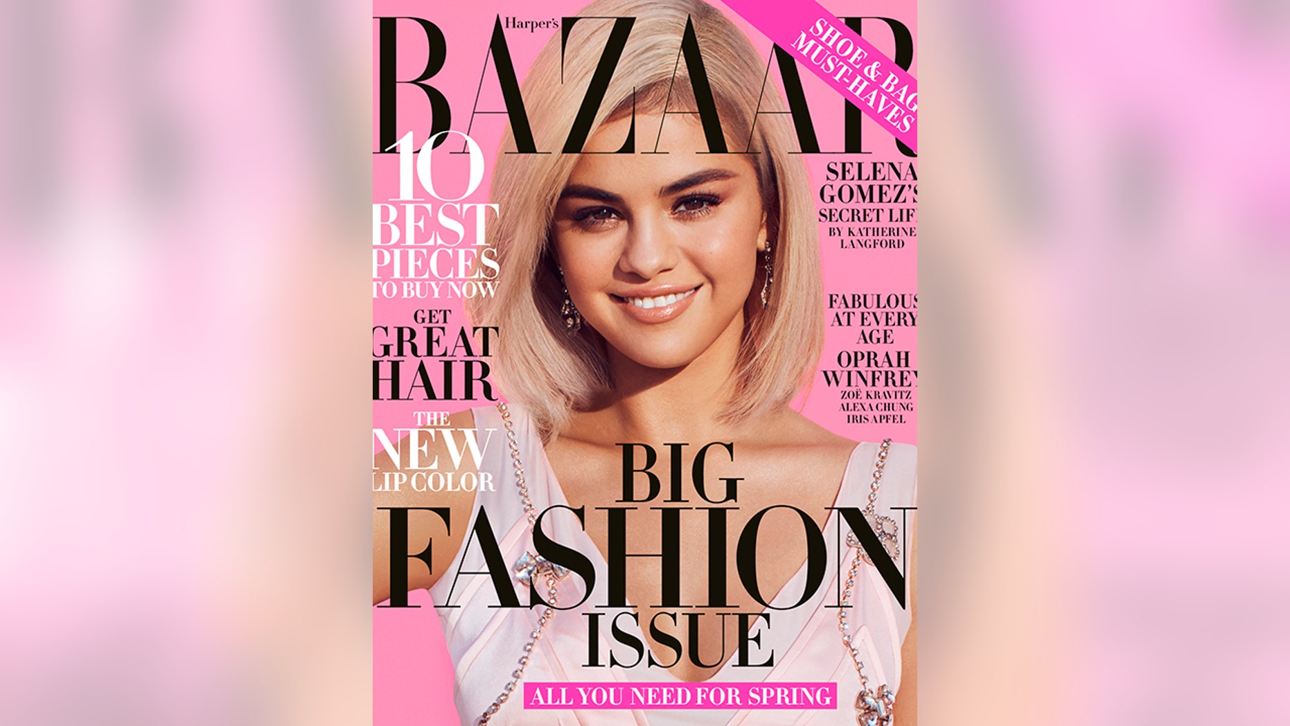Selena Gomez graces the cover of Harper's Bazaar.