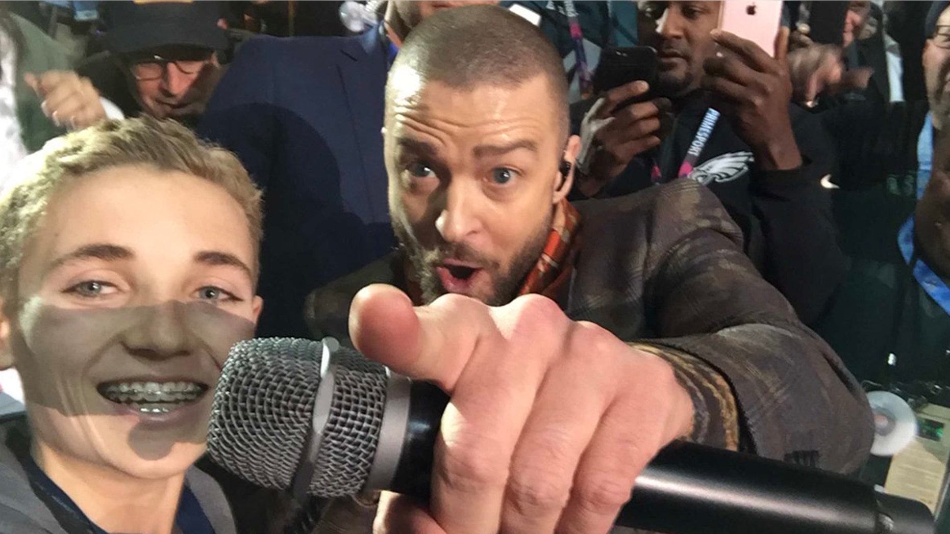 Viral Super Bowl sensation Ryan McKenna shared his now famous selfie with Justin Timberlake during the Super Bowl.
