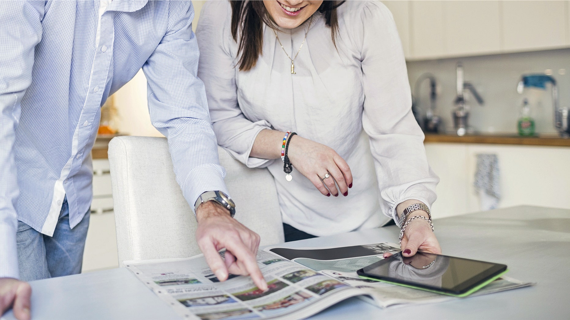 looking at real estate ad