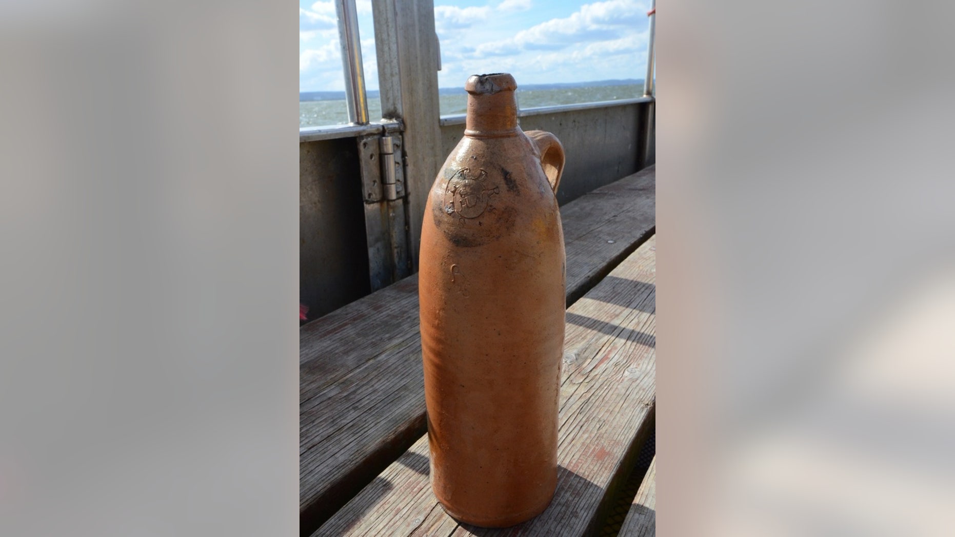 The 200-year-old Selters bottle contained alcohol that is likely a gin or vodka.