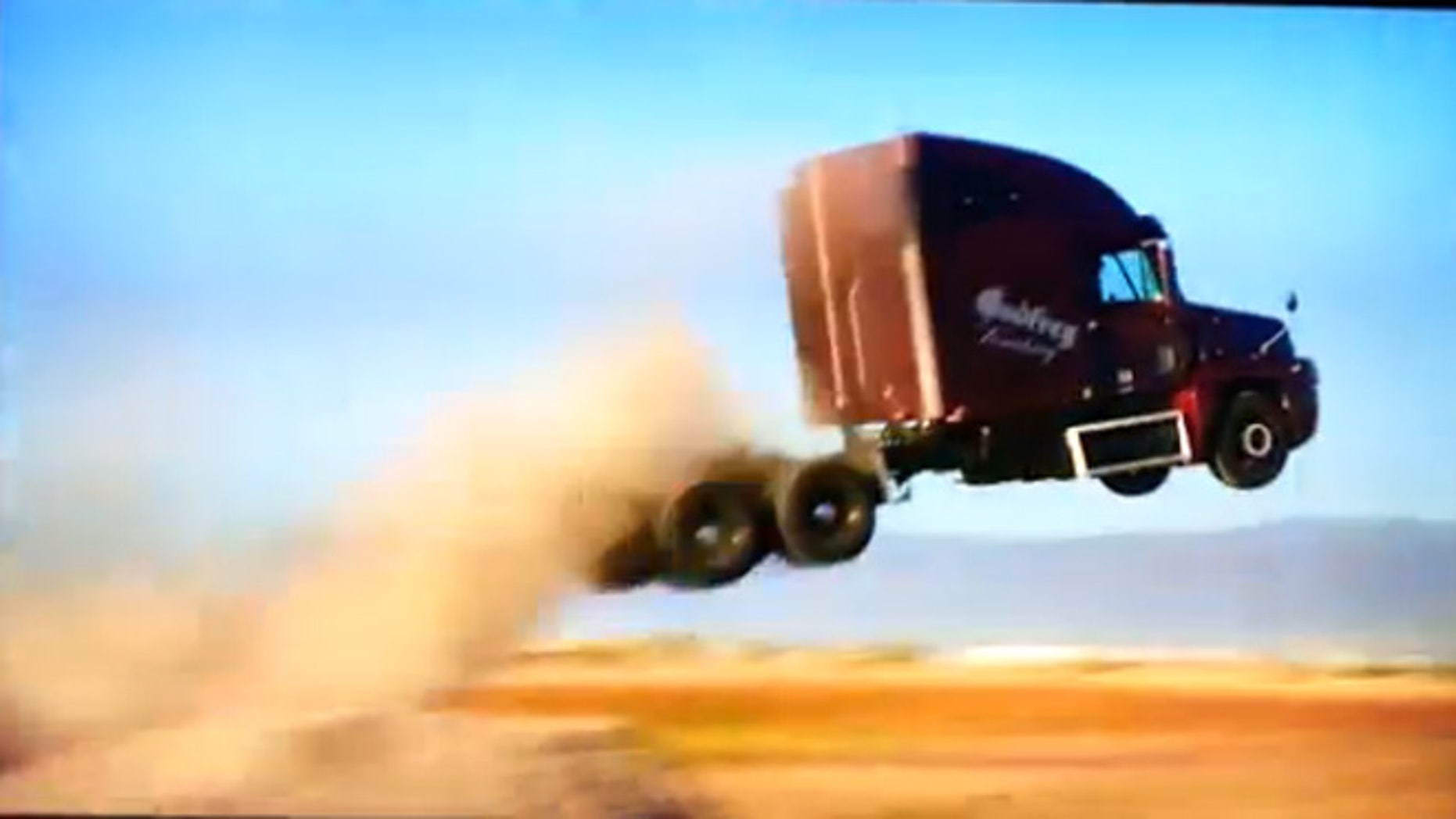 Daredevil goes for semitruck jump record, falls with style Fox News