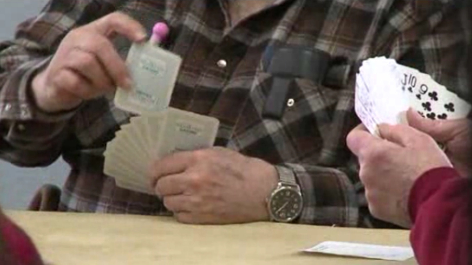 UNDATED: A group of seniors who play poker with dimes and nickels at the Snohomish Senior Center were recently given a cease-and-desist warning from the state Washington State Gambling Commission.