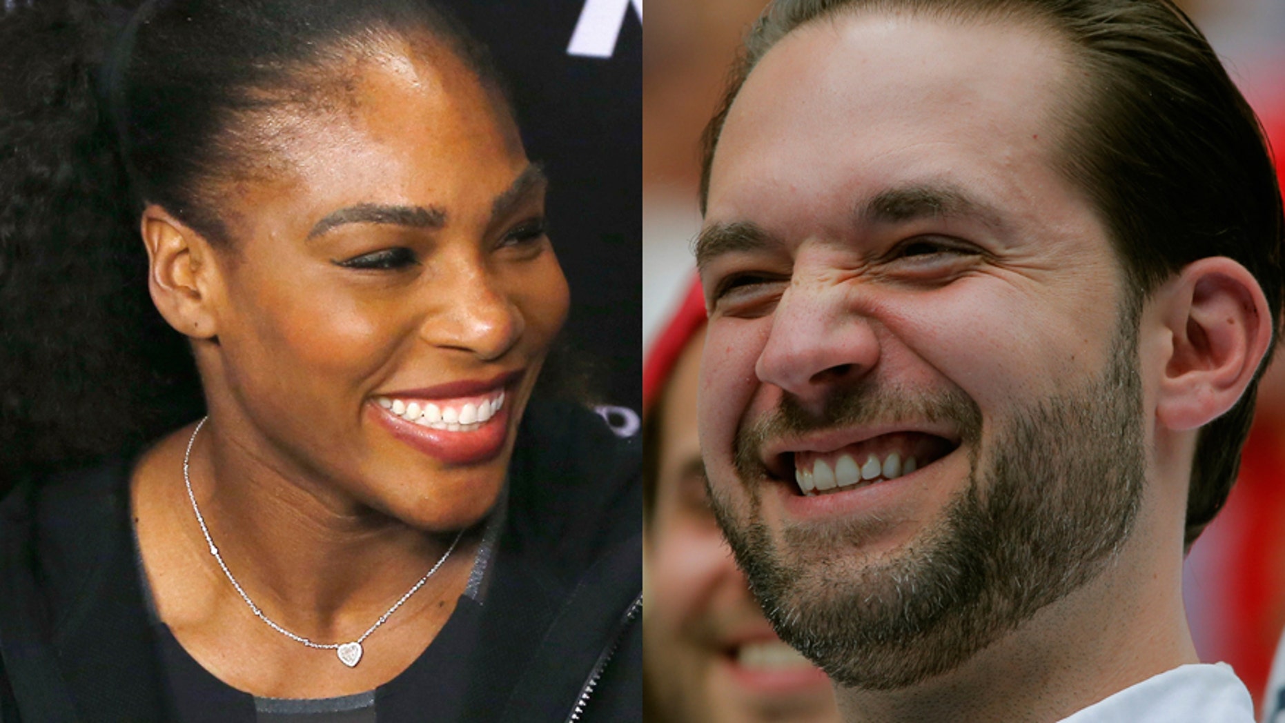Serena Williams (left) and Alexis Ohanian.