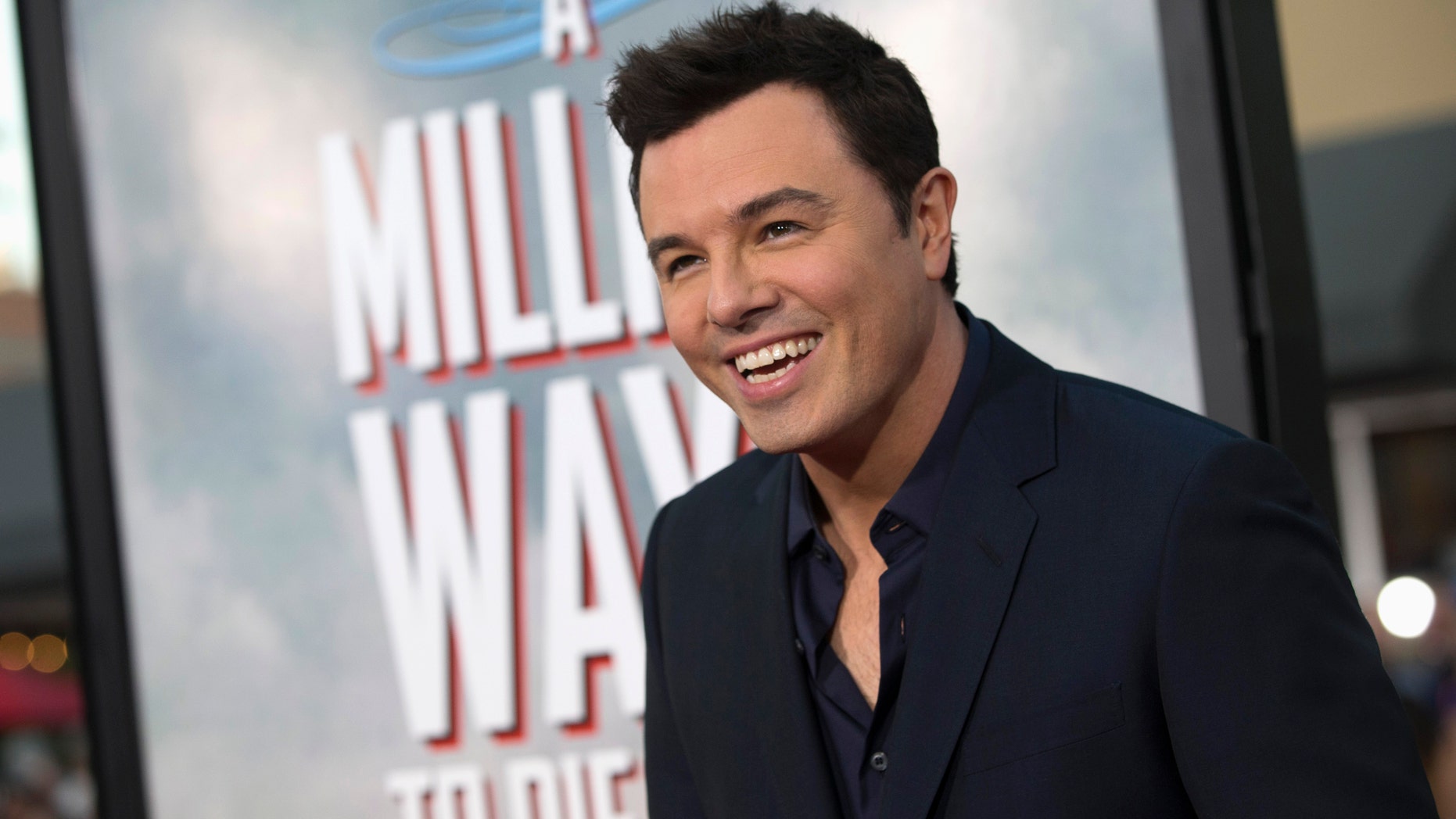 May 15, 2014. Director and cast member Seth MacFarlane poses at the premiere of "A Million Ways to Die in the West" in Los Angeles, California.