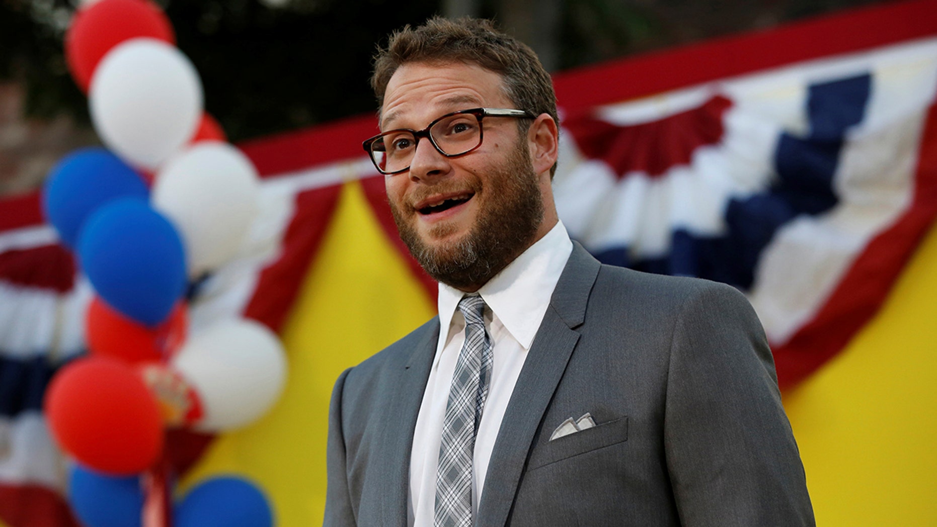 Seth Rogen, pictured here at the 2016 premiere of 'Sausage Party' recently caught heat from conservatives after trying to get a book banned from Costco.