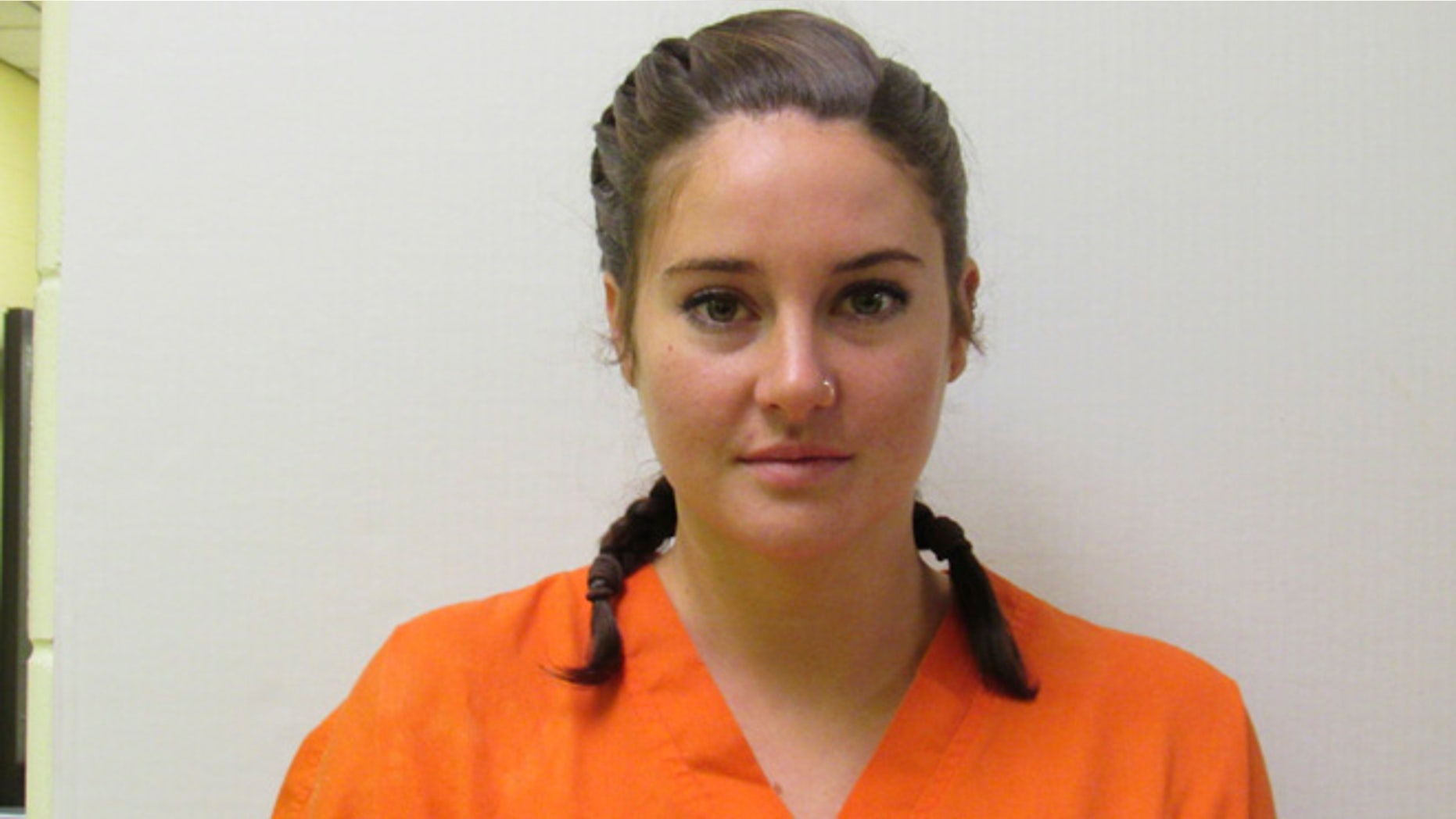 Actress Shailene Woodley is seen in this booking photo released by Morton County Sheriff's Department in North Dakota, U.S. on October 11, 2016. Courtesy Morton County Sheriff's Department/Handout via REUTERS ATTENTION EDITORS - THIS IMAGE WAS PROVIDED BY A THIRD PARTY. EDITORIAL USE ONLY - RTSRUA8
