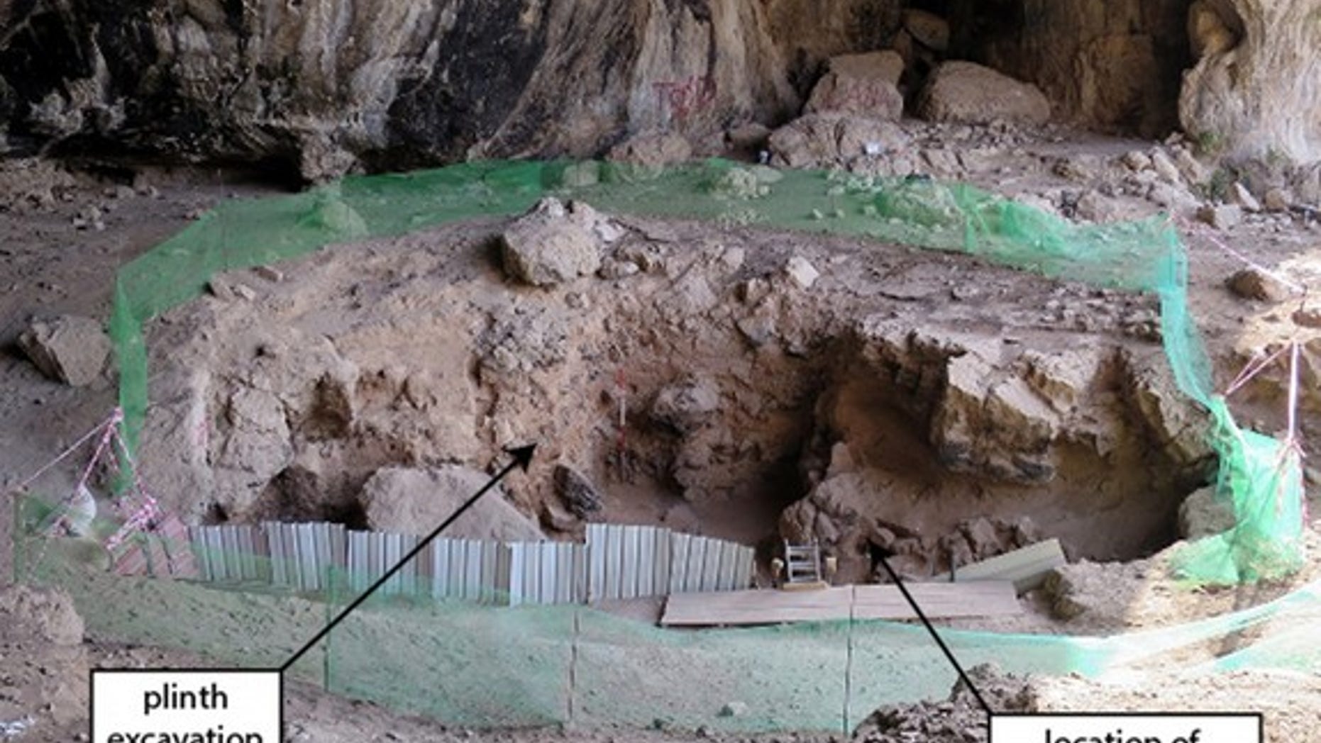 Neanderthal remains were found, along with a plinth of sediment, in Shanidar Cave in Iraq.