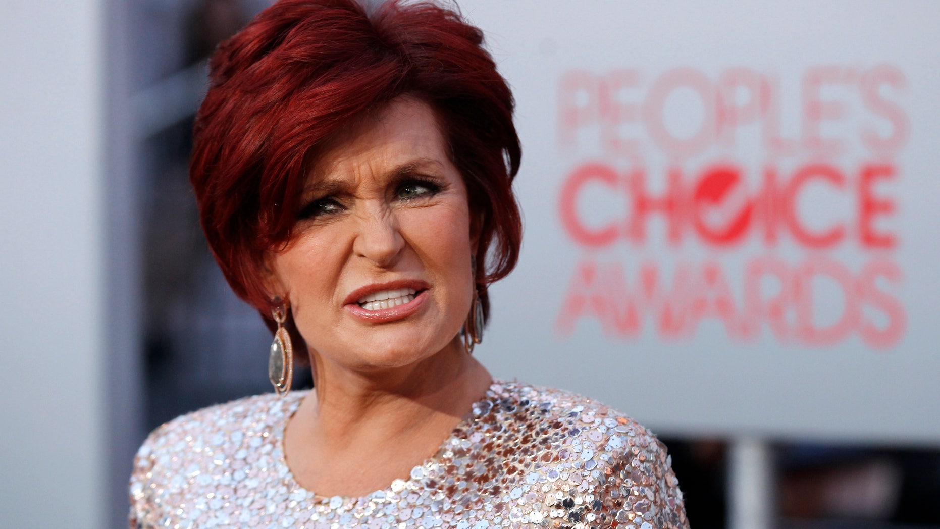 January 11, 2012. Television host Sharon Osbourne arrives at the 2012 People's Choice Awards in Los Angeles.