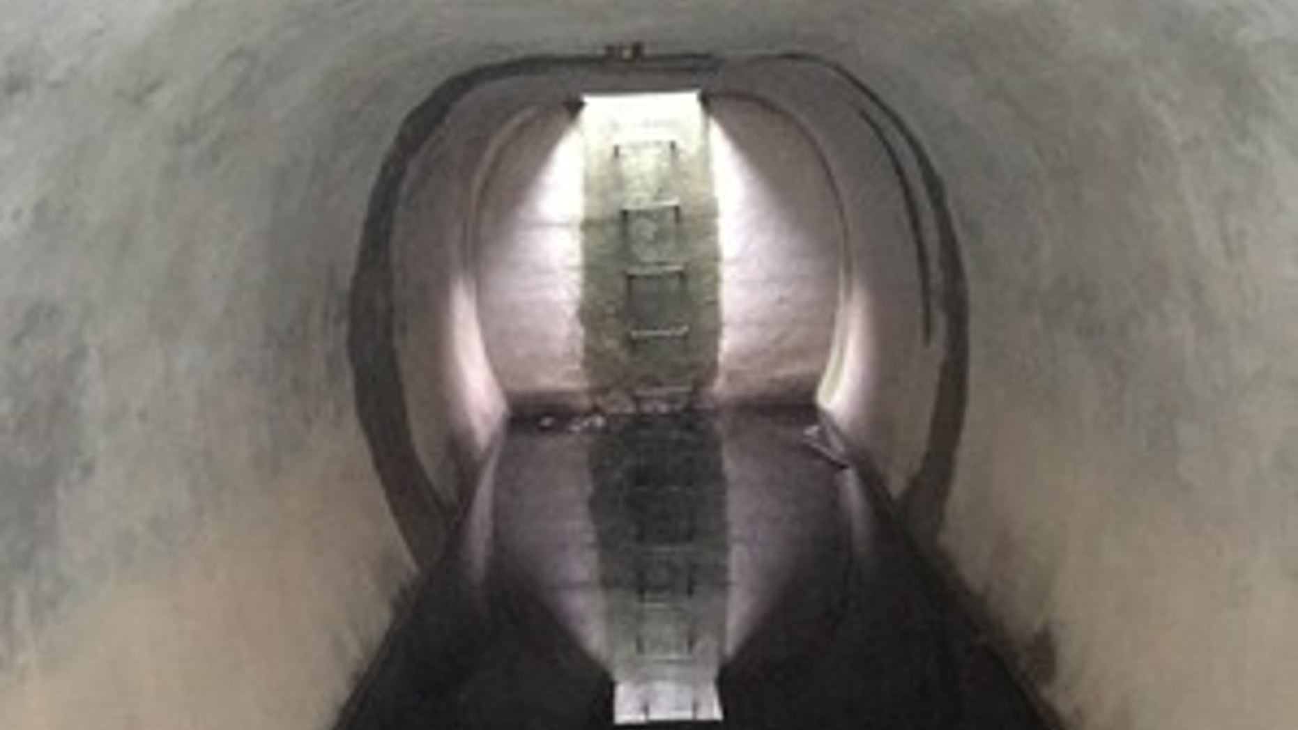 The interior of the World War II air raid shelter (Scottish Water).