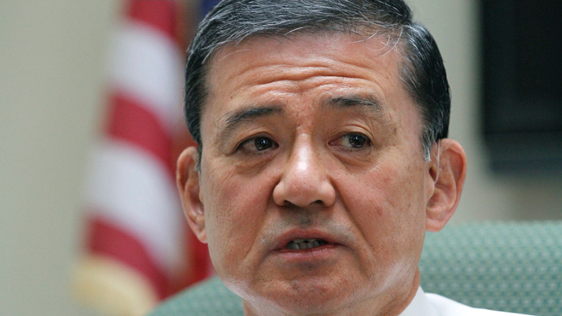 In this April 12, 2012 file photo, Veterans Affairs Secretary Eric Shinseki makes remarks during a visit to a medical center in Coatesville, Pa.
