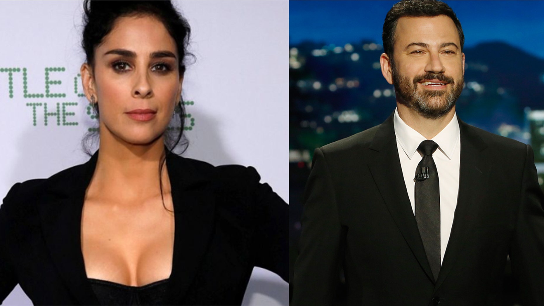 Sarah Silverman joked about getting back together with her ex, Jimmy Kimmel, while appearing on his ABC late night show.