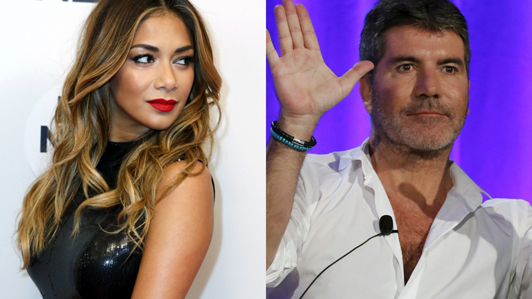 Nicole Scherzinger (left) and Simon Cowell.