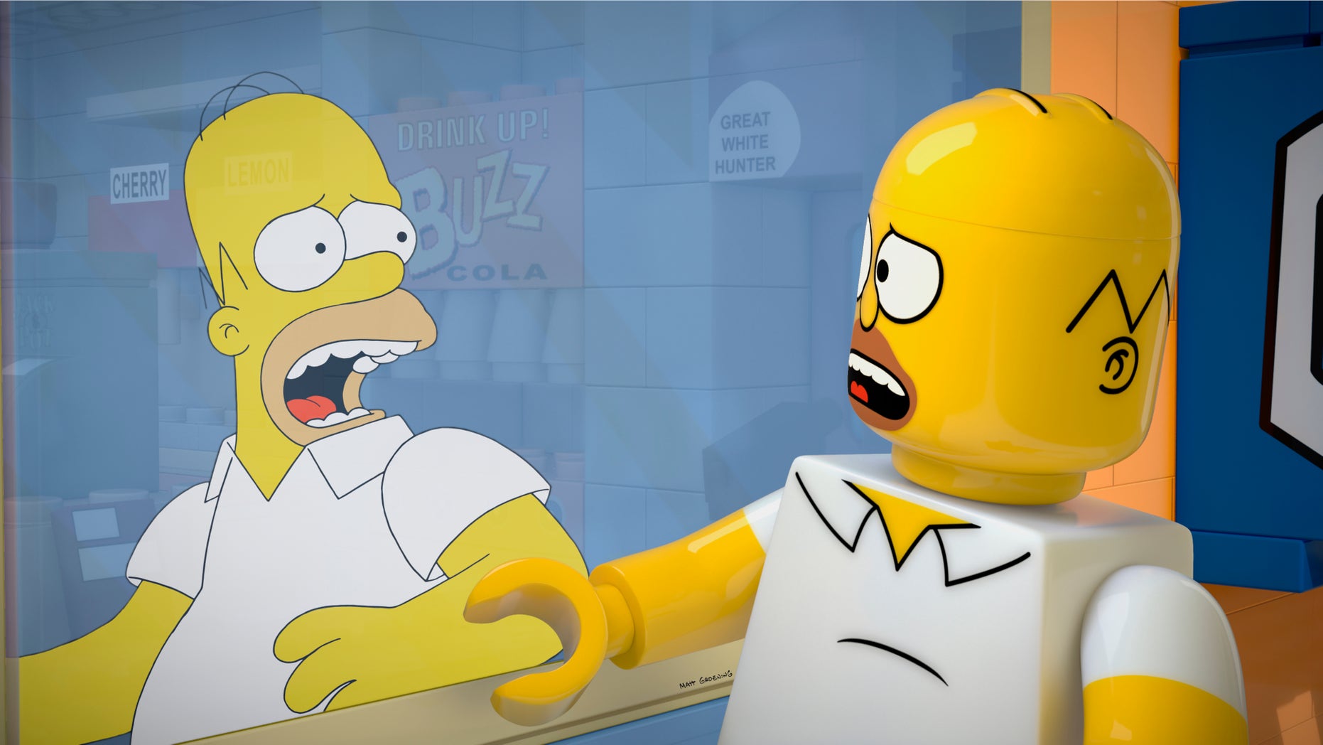 Homer Simpson, from the animated series, "The Simpsons," as a Lego figure in episode No. 550, titled, "Brick Like Me."