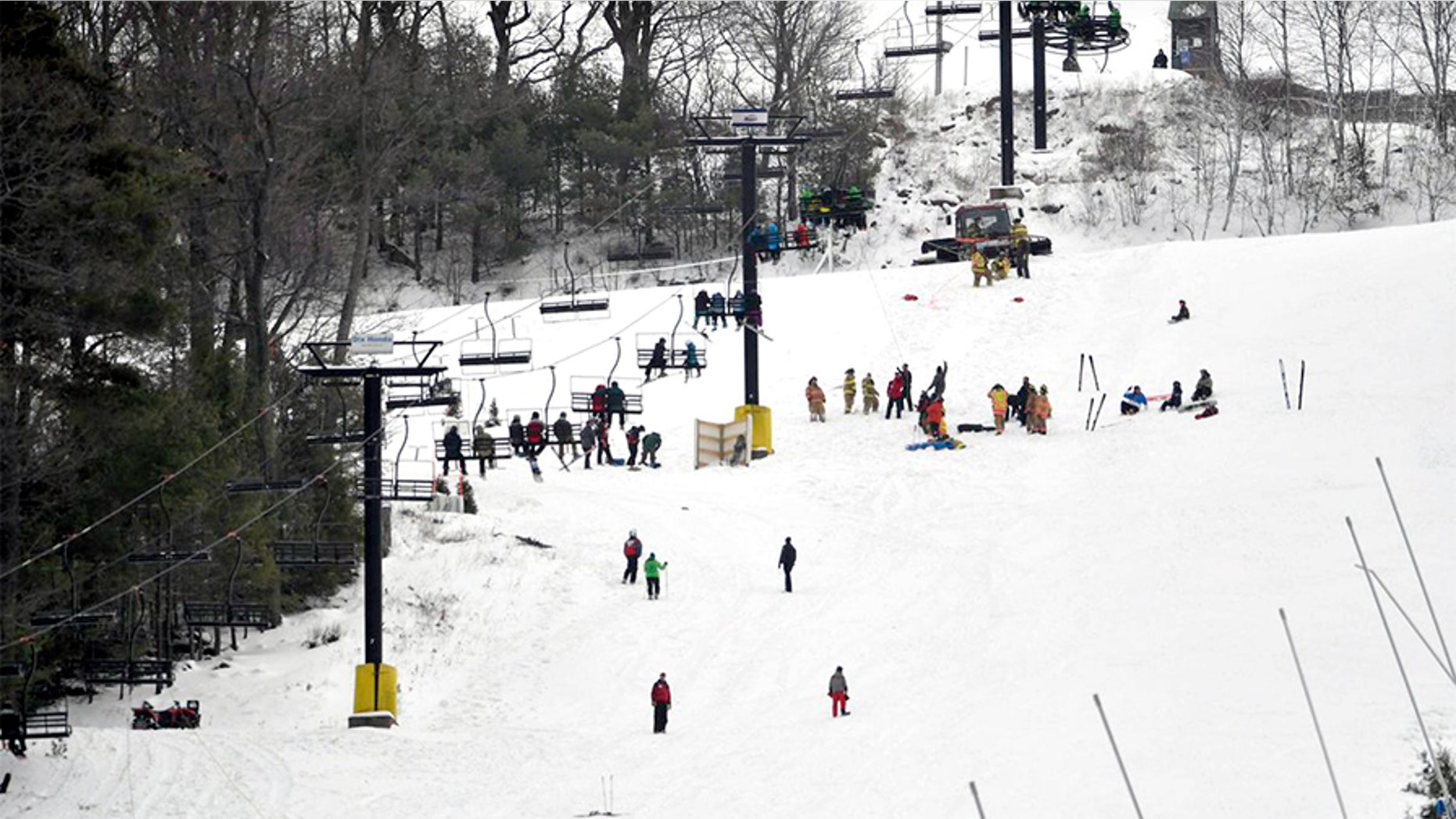 The chairlift at Tussey Mountain in Harris Township, Pennsylvania, became stuck Saturday morning after a malfunction.