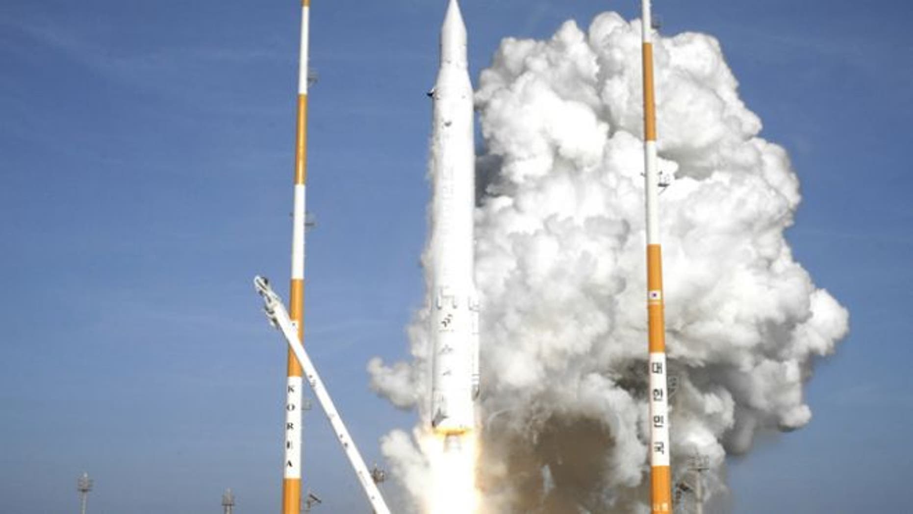 Jan. 30, 2013: South Korea's rocket lifts off from its launch pad at the Naro Space Center in Goheung, South Korea.