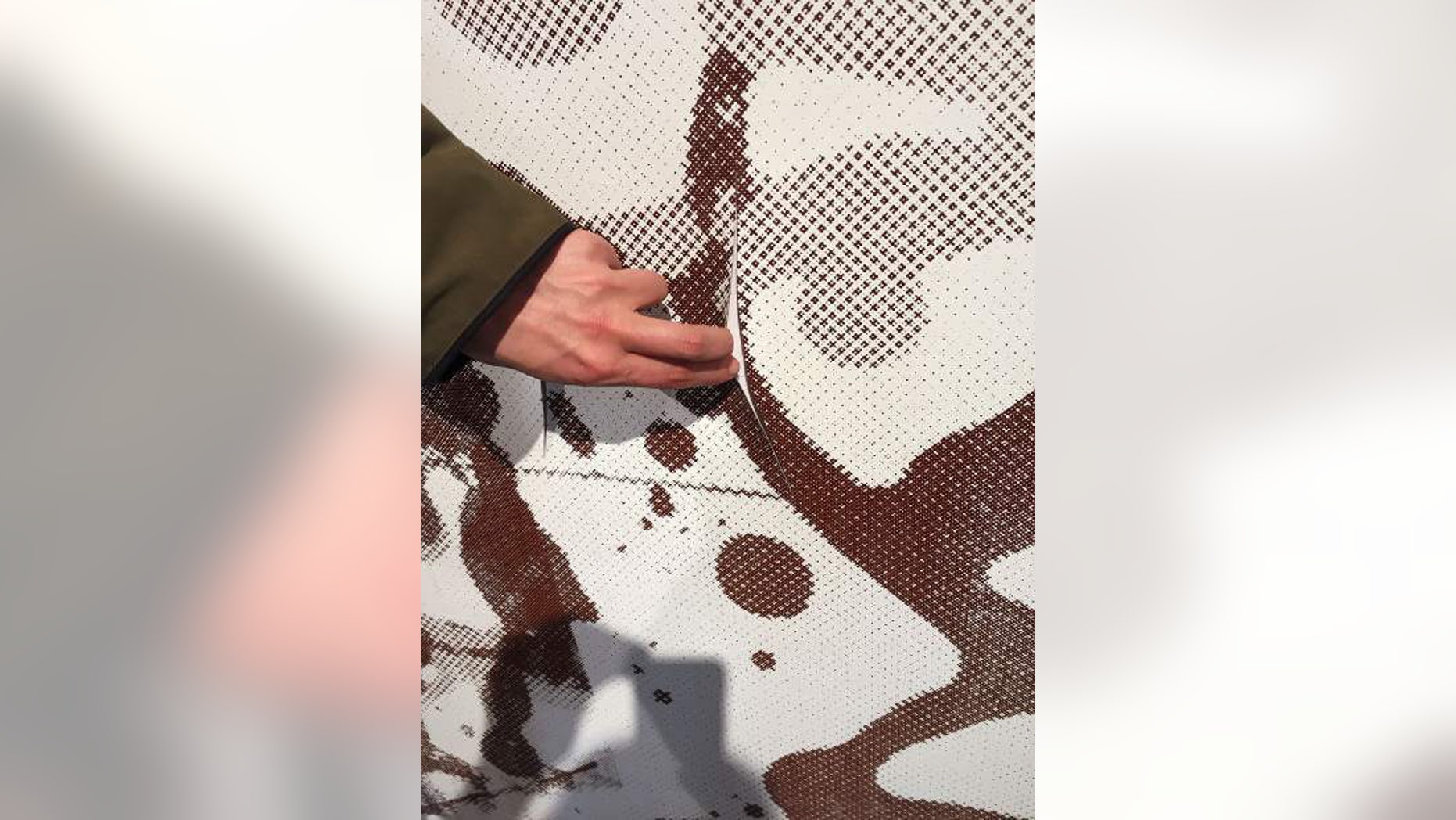 Damage to the painting.