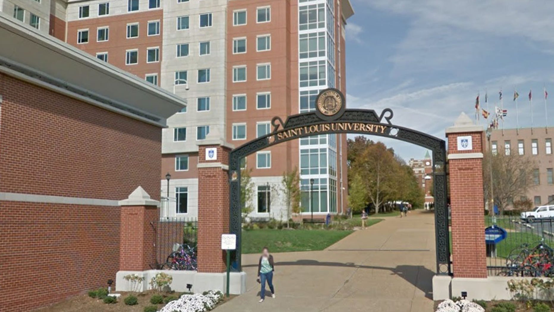 Outside St. Louis University.