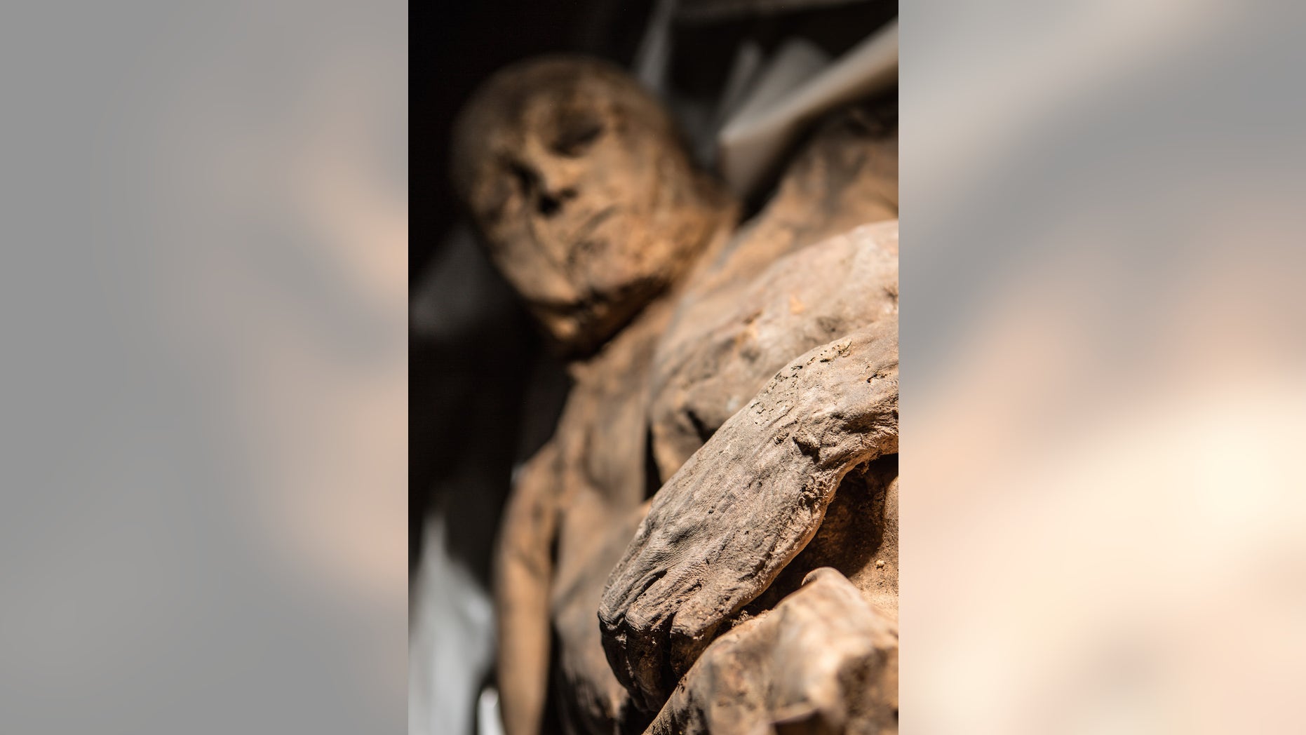 The child mummy with smallpox that researchers discovered in a Lithuanian Church.