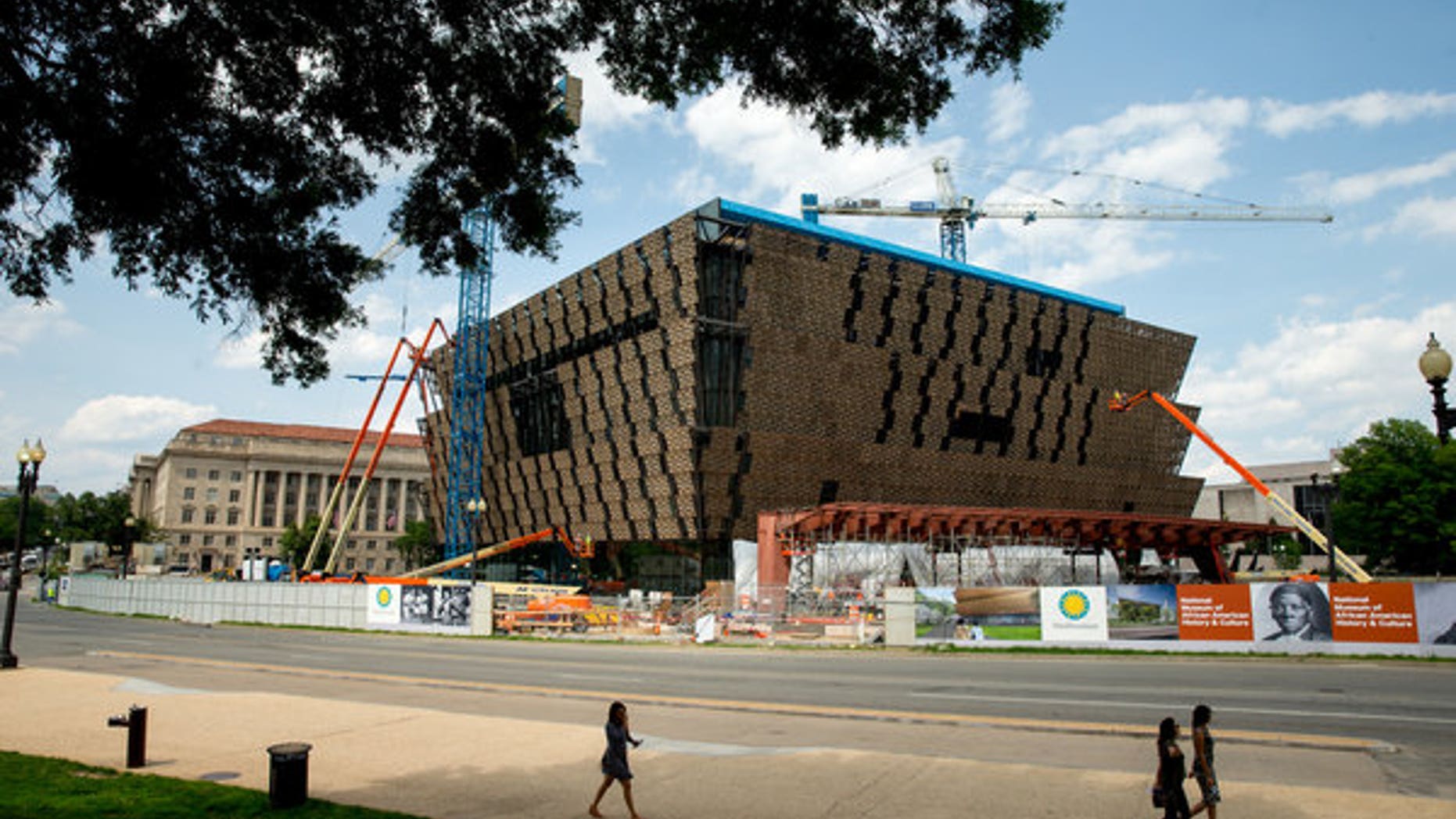 The site of the Smithsonian's National Museum of African American History and Culture.