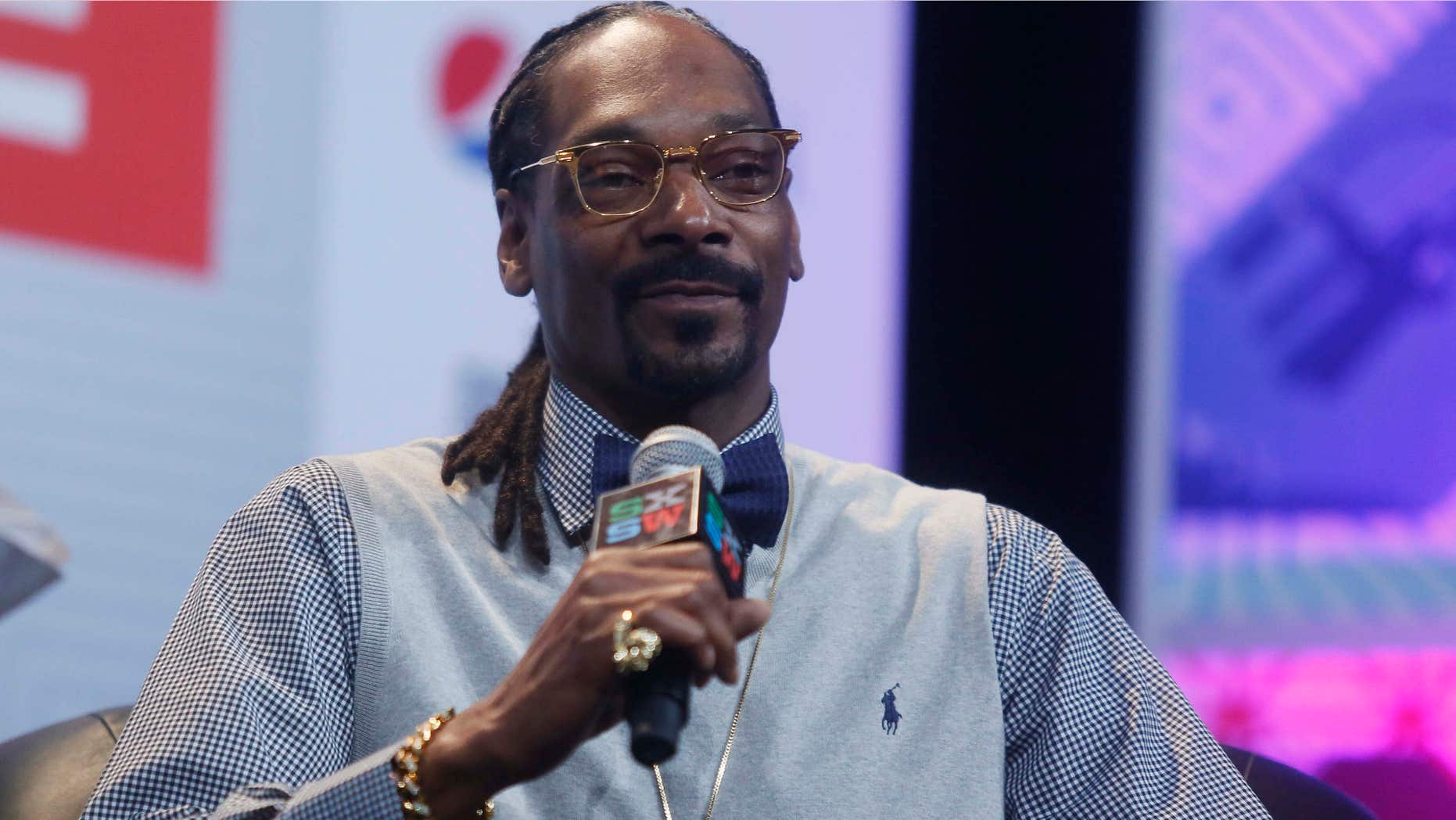 March 20, 2015: Snoop Dogg takes part in the "Keynote Conversation with Snoop Dogg" at the South by Southwest festival in Austin, Texas.