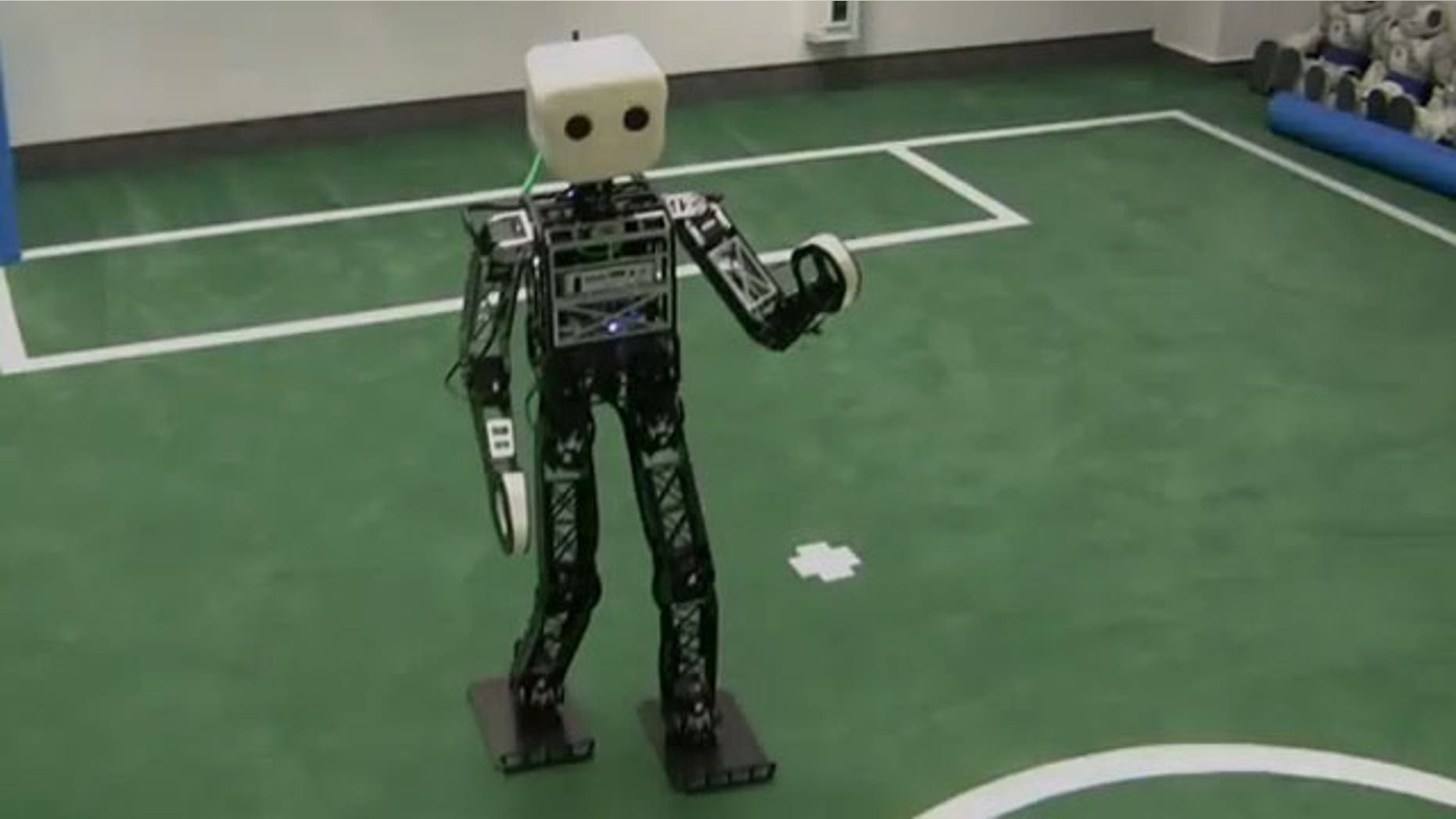 The NimbRo is the reigning world champion in robot soccer.