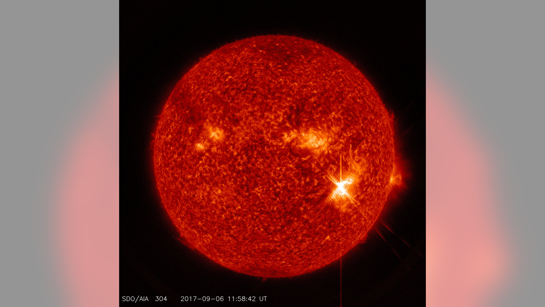 NASA's Solar Dynamics Observatory observed this solar flare on Wednesday (Sept. 6) at 7:58 p.m. EDT (1158 GMT).