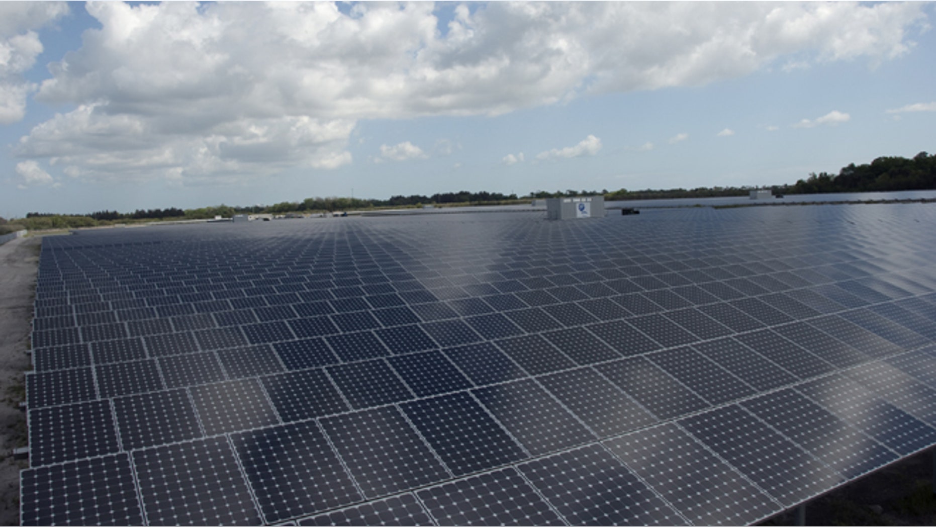 Apple is planning on building a solar farm in Reno, NV similar to this one off of State Road 3 at NASA's Kennedy Space Center in Florida.