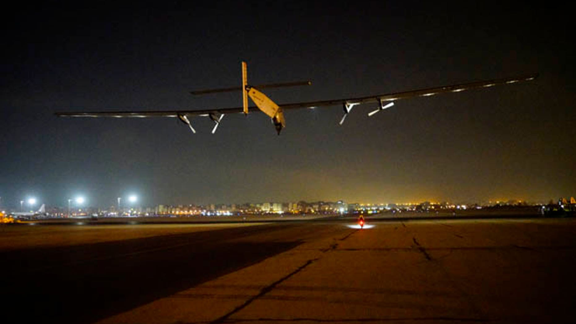 Solar Impulse took off from Cairo, and is headed toward Abu Dhabi for its final leg on the Round The World journey. Credit: Solar Impulse/Revillard