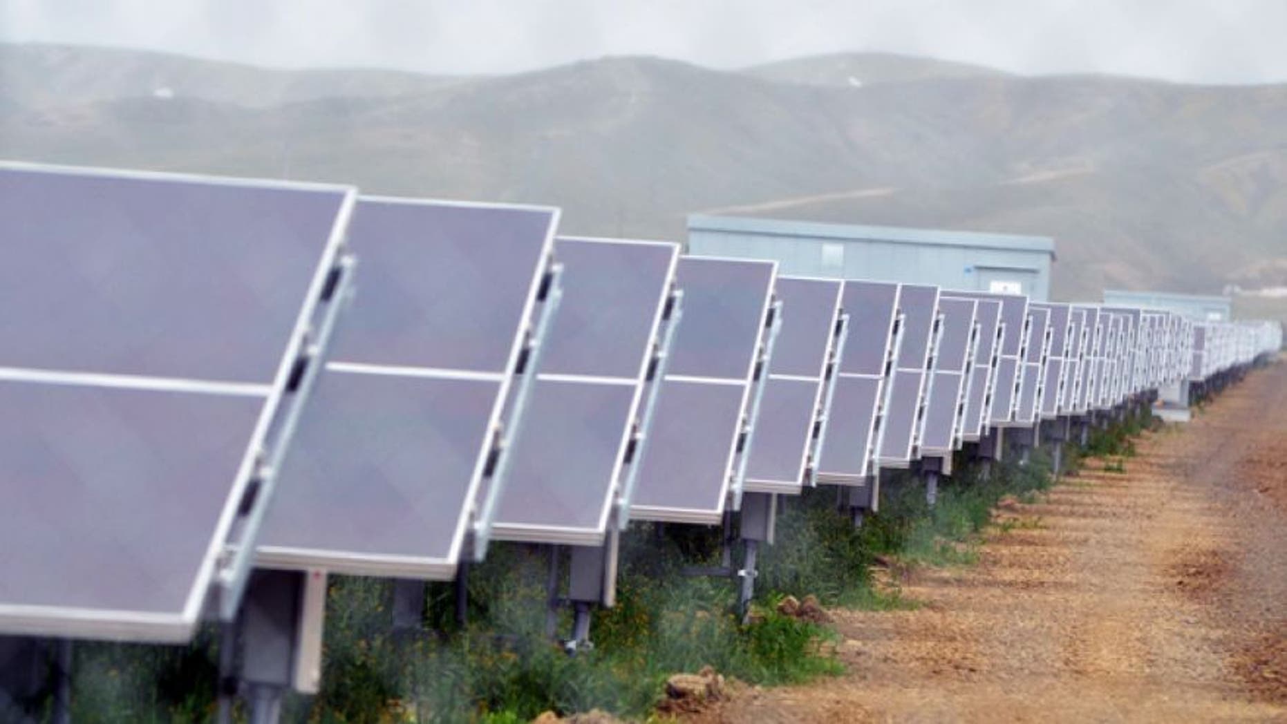 FILE: Aug. 3, 2011: Solar panels are seen at a solar farm in Avenal, Calif.