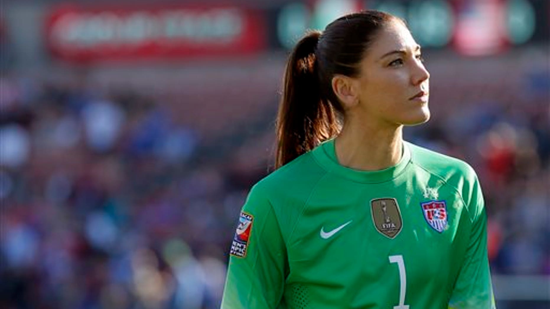American athlete Hope Solo, goalie for the U.S. women’s national soccer team, says, regarding Zika virus fears, “All I can do is speak for myself. If the Olympics were today, I would not go.” (AP Photo/Tony Gutierrez, File)