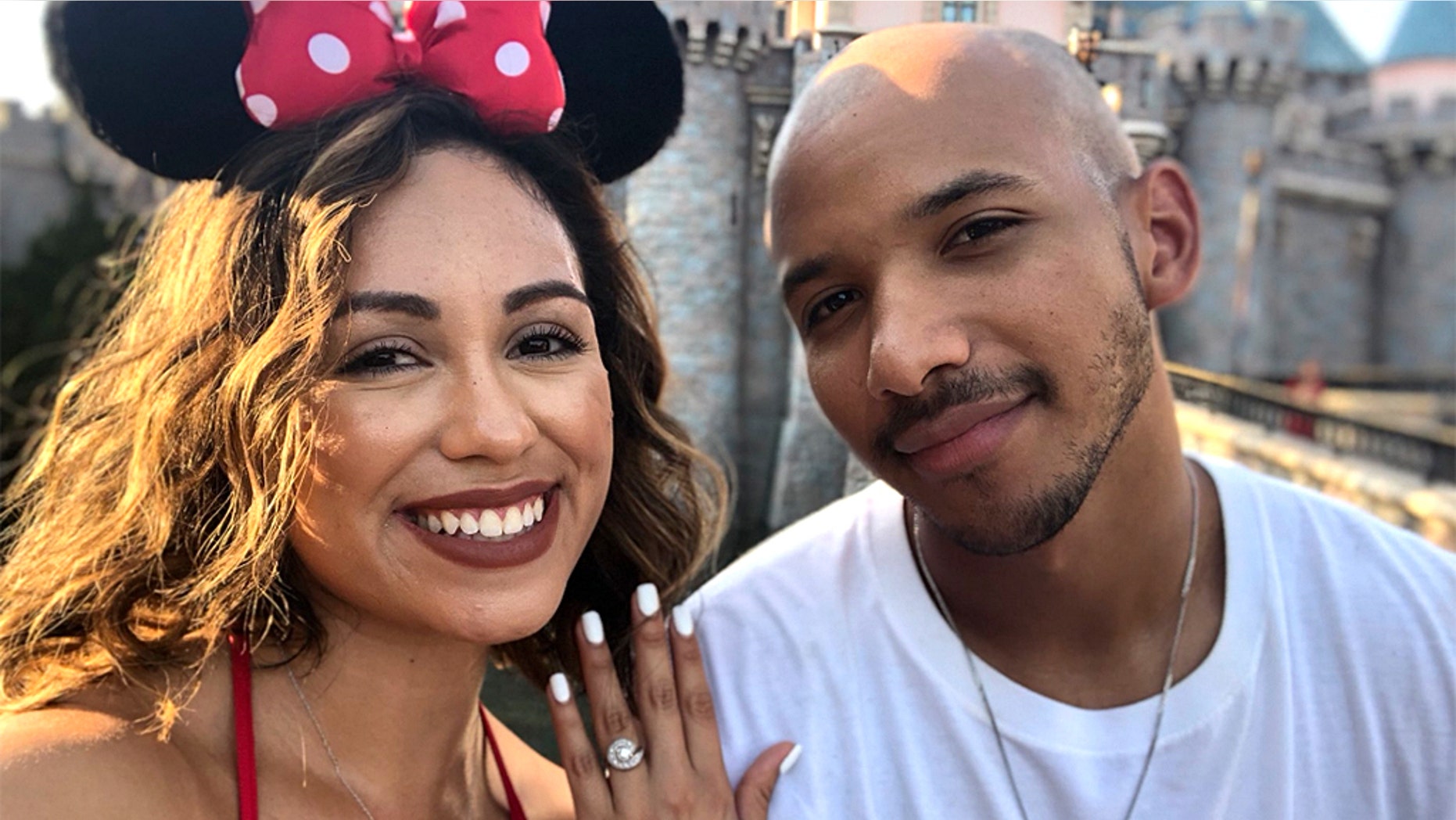 The pair got engaged at Disneyland and their pictures are going viral.