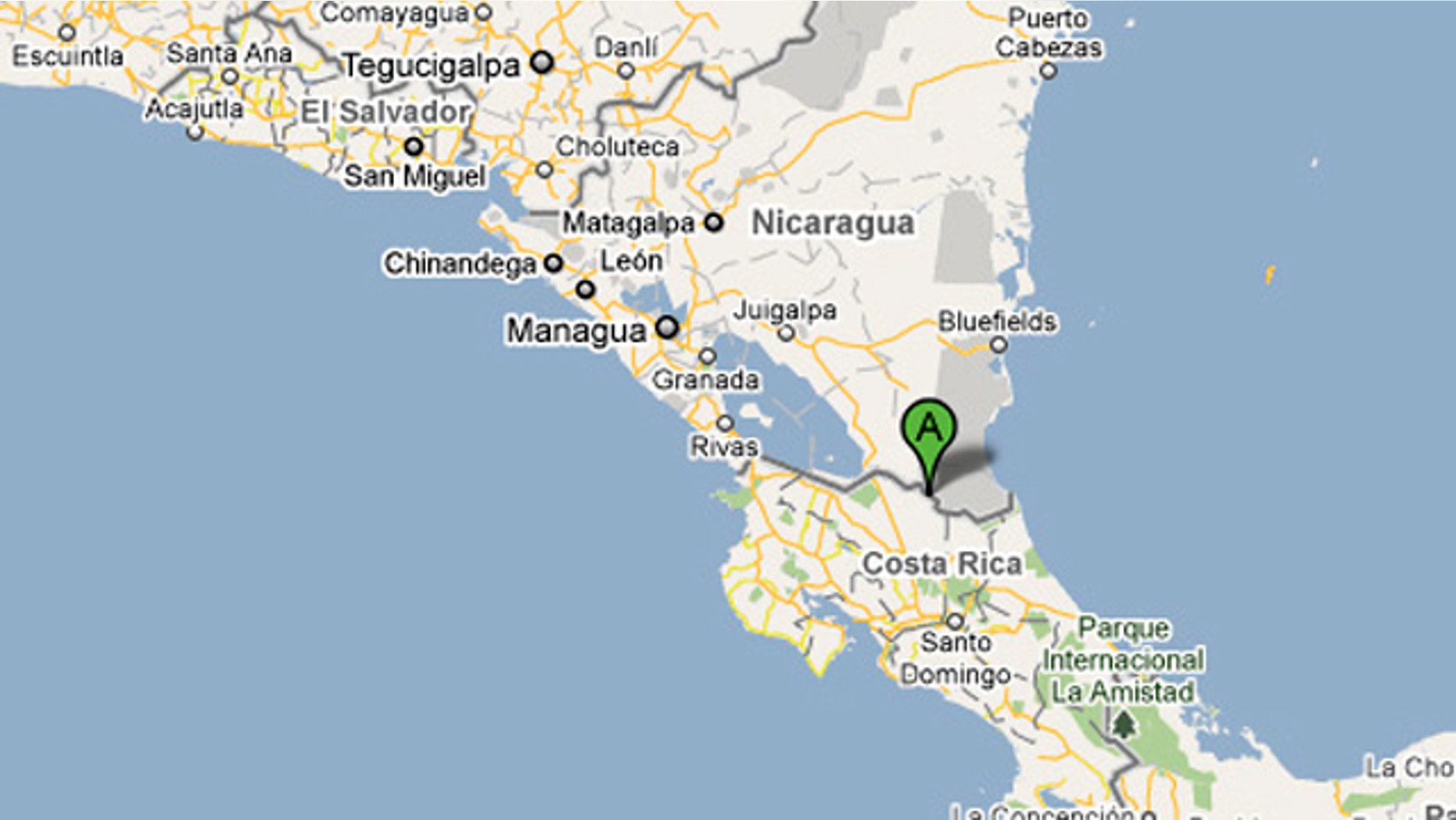 An error in a Google Map showing a disputed border between Costa Rica and Nicaragua may have led to an invasion.