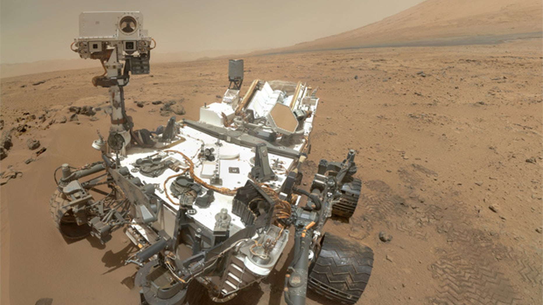 NASA released this selfie by the Mars rover Curiosity in November 2012, just four months after the robot touched down on the Red Planet.