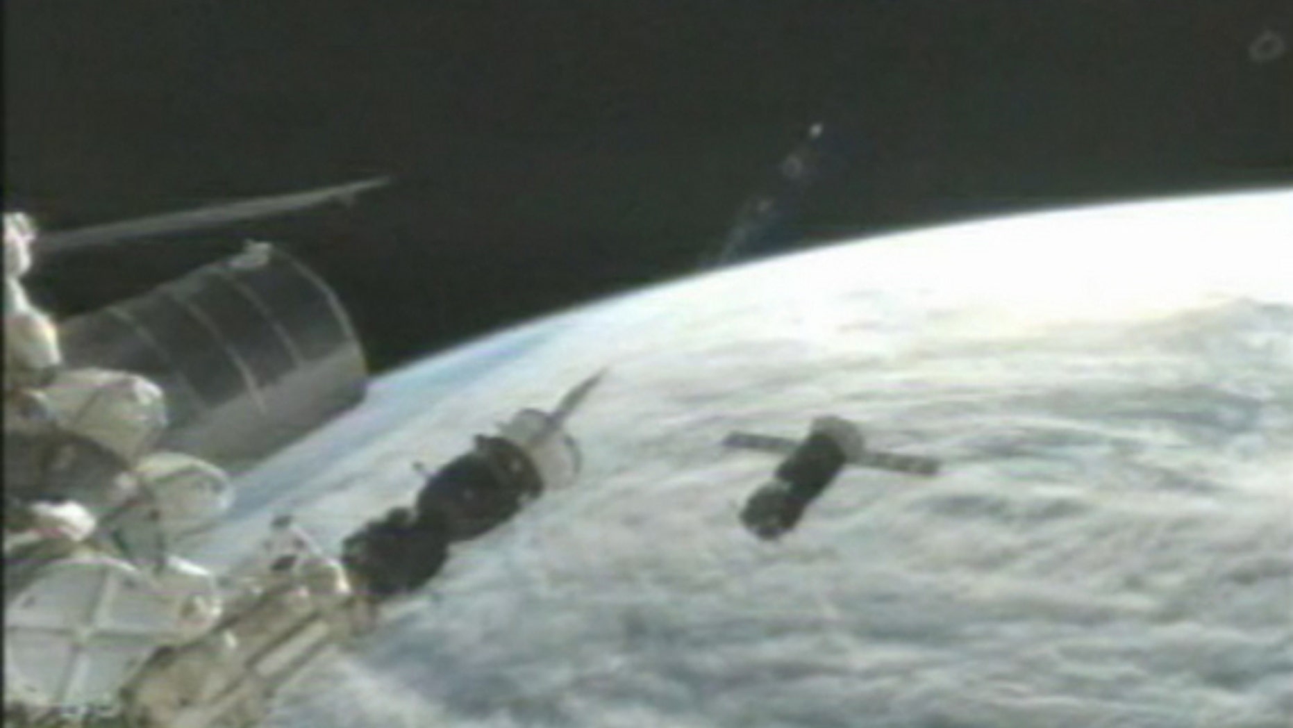 An unmanned Russian Progress 47 cargo ship used to test an upgraded automated docking system for the International Space Station failed to couple with the space base.