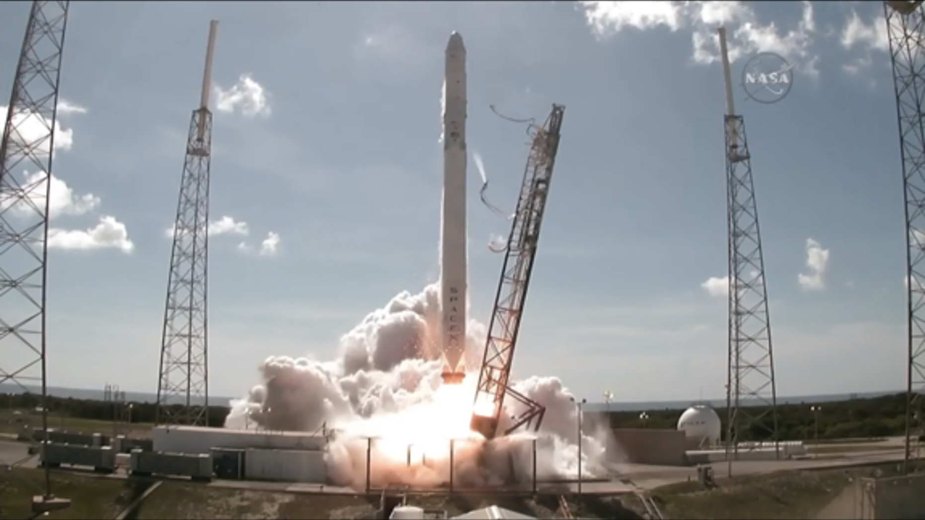 SpaceX's Falcon 9 rocket and Dragon cargo spacecraft lifted off from Cape Canaveral Air Force Station on June 28, headed to the International Space Station. The rocket and capsule exploded shortly after liftoff.