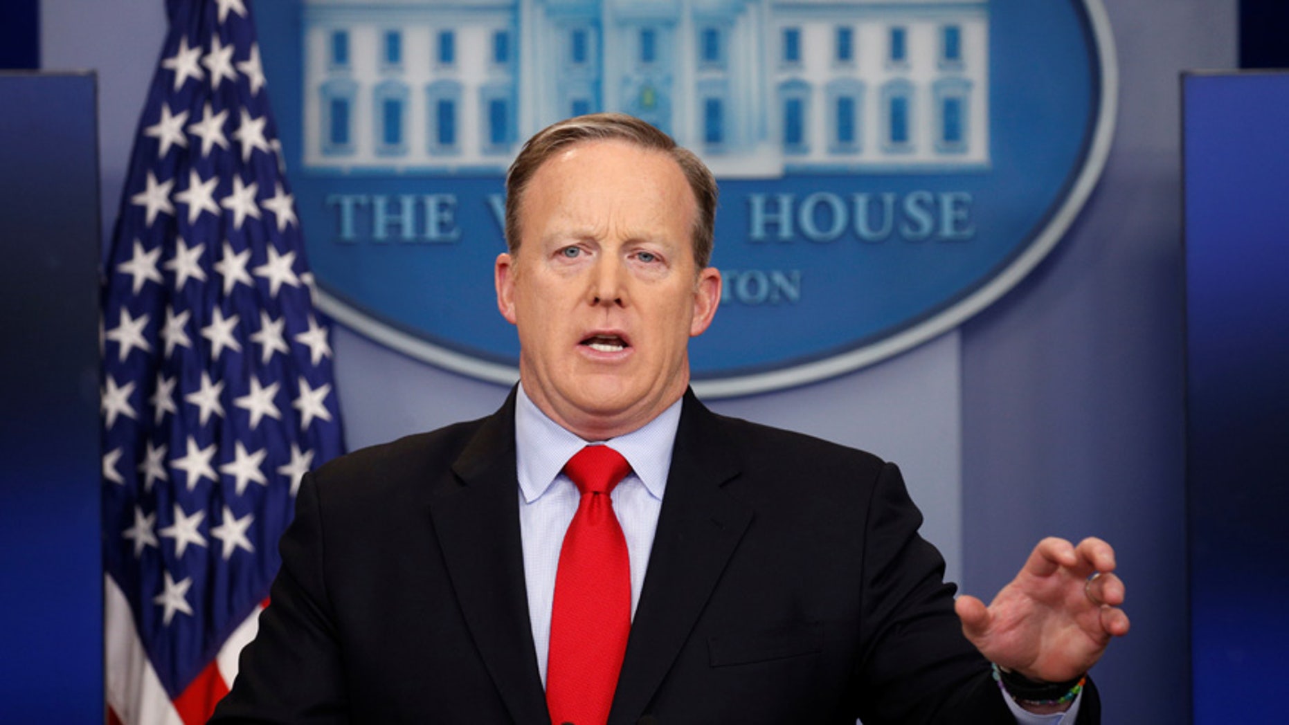 White House spokesman Sean Spicer holds a press briefing at the White House in Washington, U.S., February 3, 2017. (REUTERS/Kevin Lamarque)