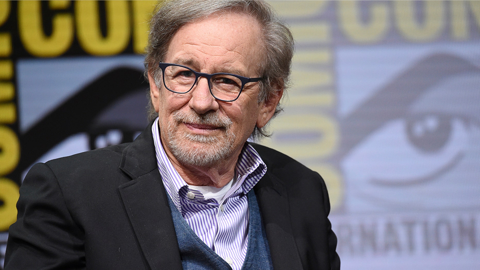 Steven Spielberg attends the Warner Bros. "Ready Player One" panel on day three of Comic-Con International on Saturday in San Diego