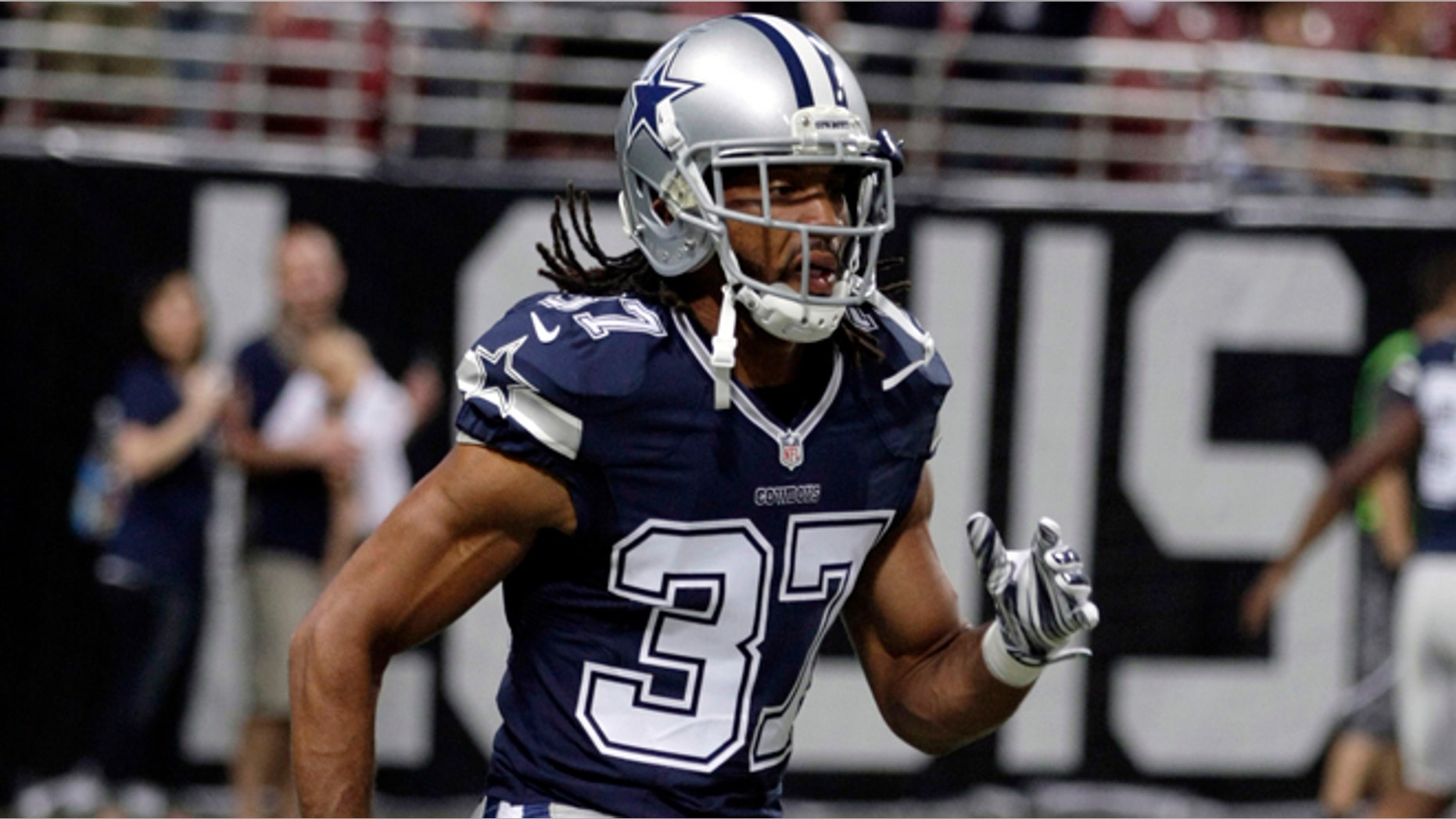 Sept. 21, 2014: Dallas Cowboys' C.J. Spillman warms up for the Cowboys' NFL football game against the St. Louis Rams in St. Louis. (AP/Tom Gannam)