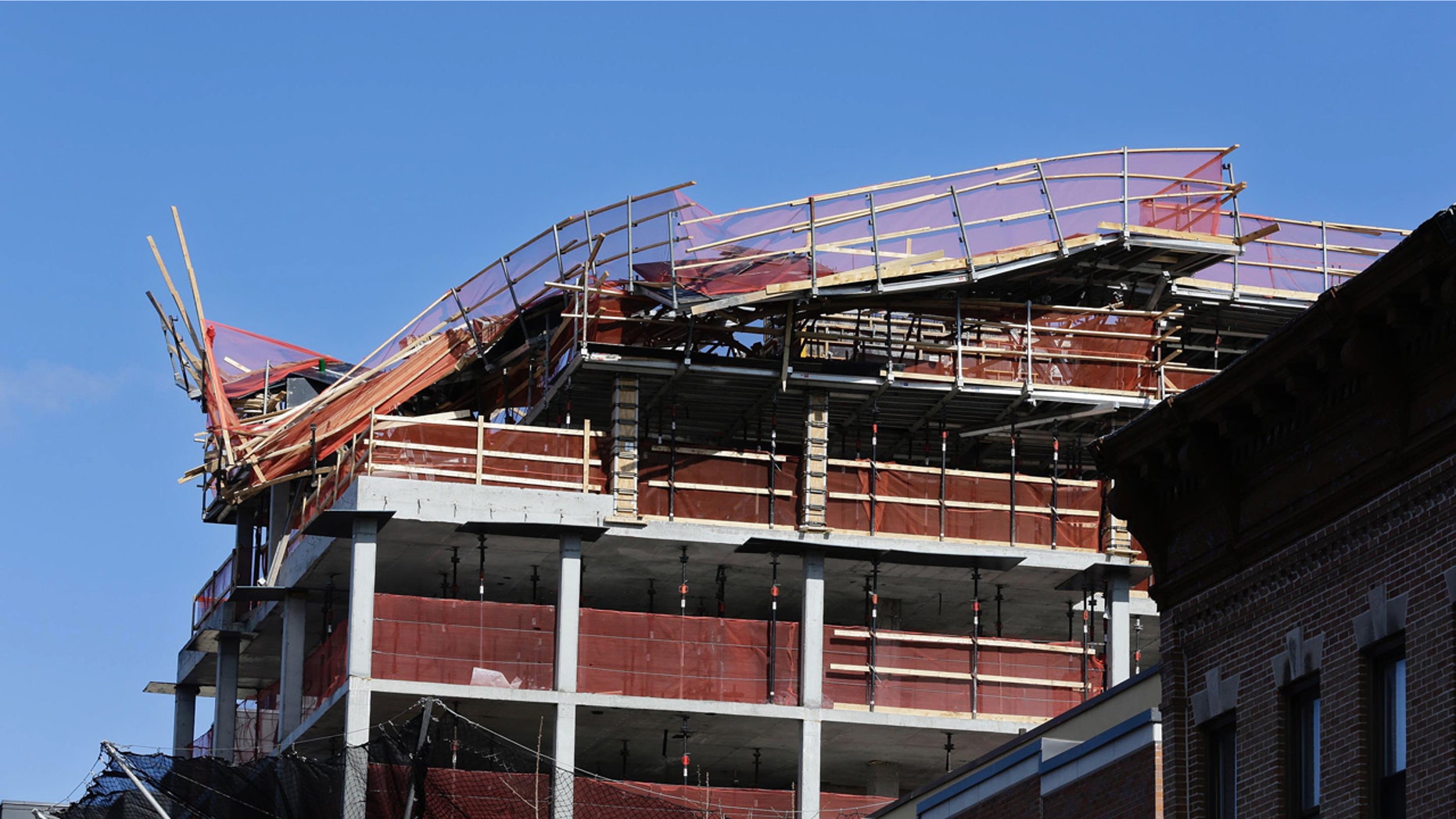 April 3, 2016: High winds caused the collapse of scaffolding on a building under construction in the Brooklyn borough of New York.