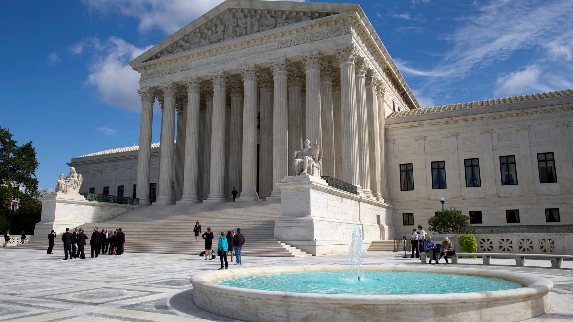 The Supreme Court is seen in Washington, Monday, Oct. 5, 2015. The Supreme Court is starting a new term that promises a steady stream of divisive social issues, and also brighter prospects for conservatives who suffered more losses than usual in recent months. (AP Photo/Carolyn Kaster)