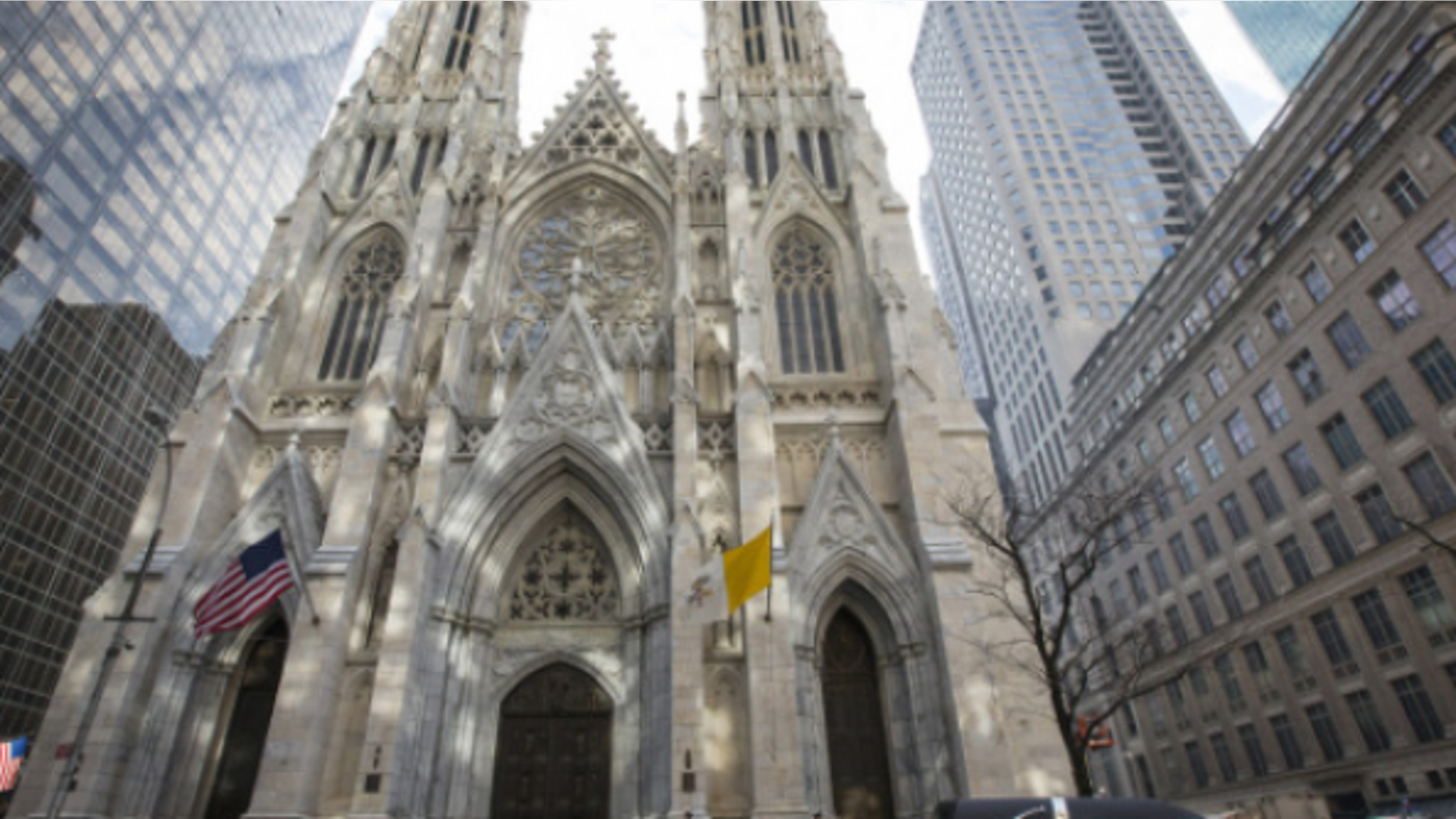 Christmas revelers in New York City were shockingly greeted with painting of a crucified Santa Claus in front of St. Patrick’s Cathedral on Sunday.
