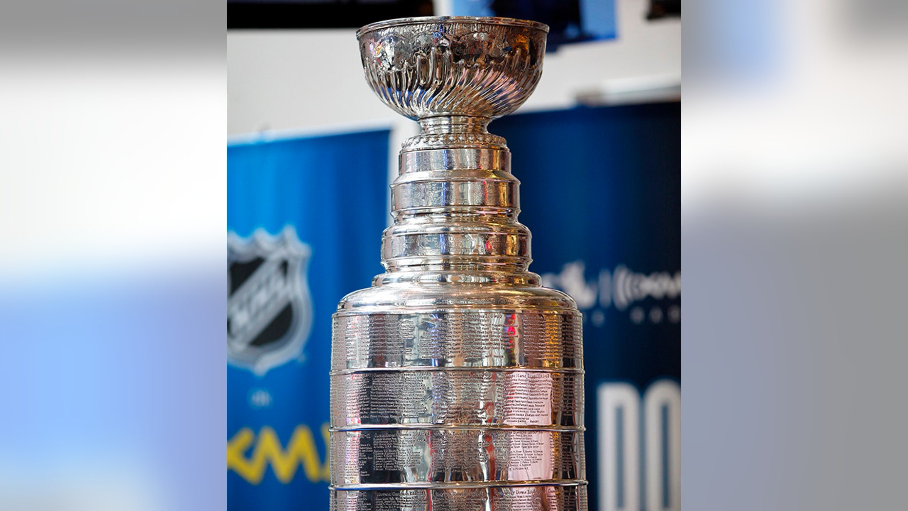The Stanley Cup trophy is seen in the National Hockey League's retail store, in New York City, April 15, 2009.