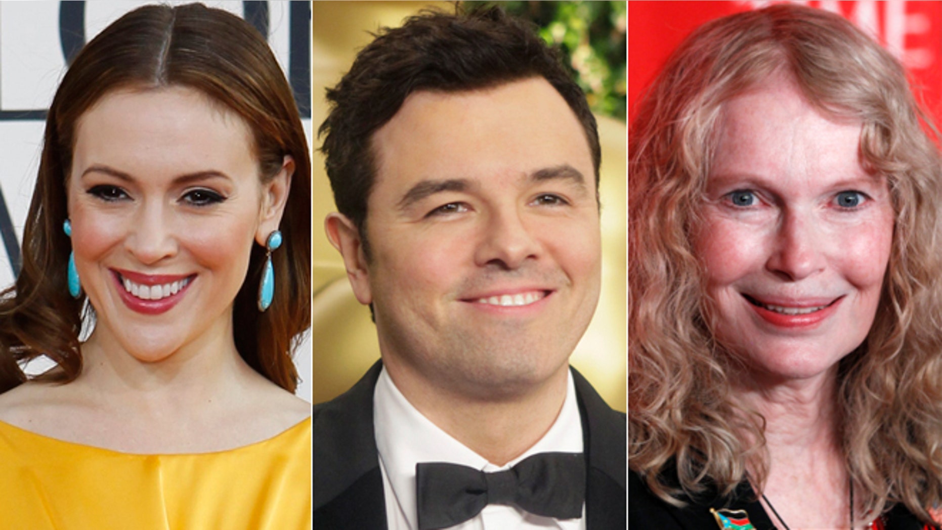 Alyssa Milano, Seth MacFarlane and Mia Farrow all commented on the partial government shut down via Twitter.