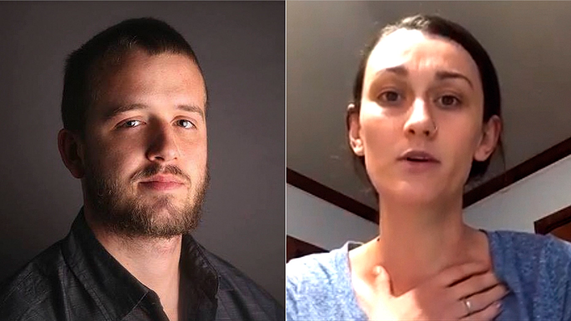 Laney Sweet, right, is the wife of Daniel Shaver, left, who was shot and killed last year by an Arizona police officer.