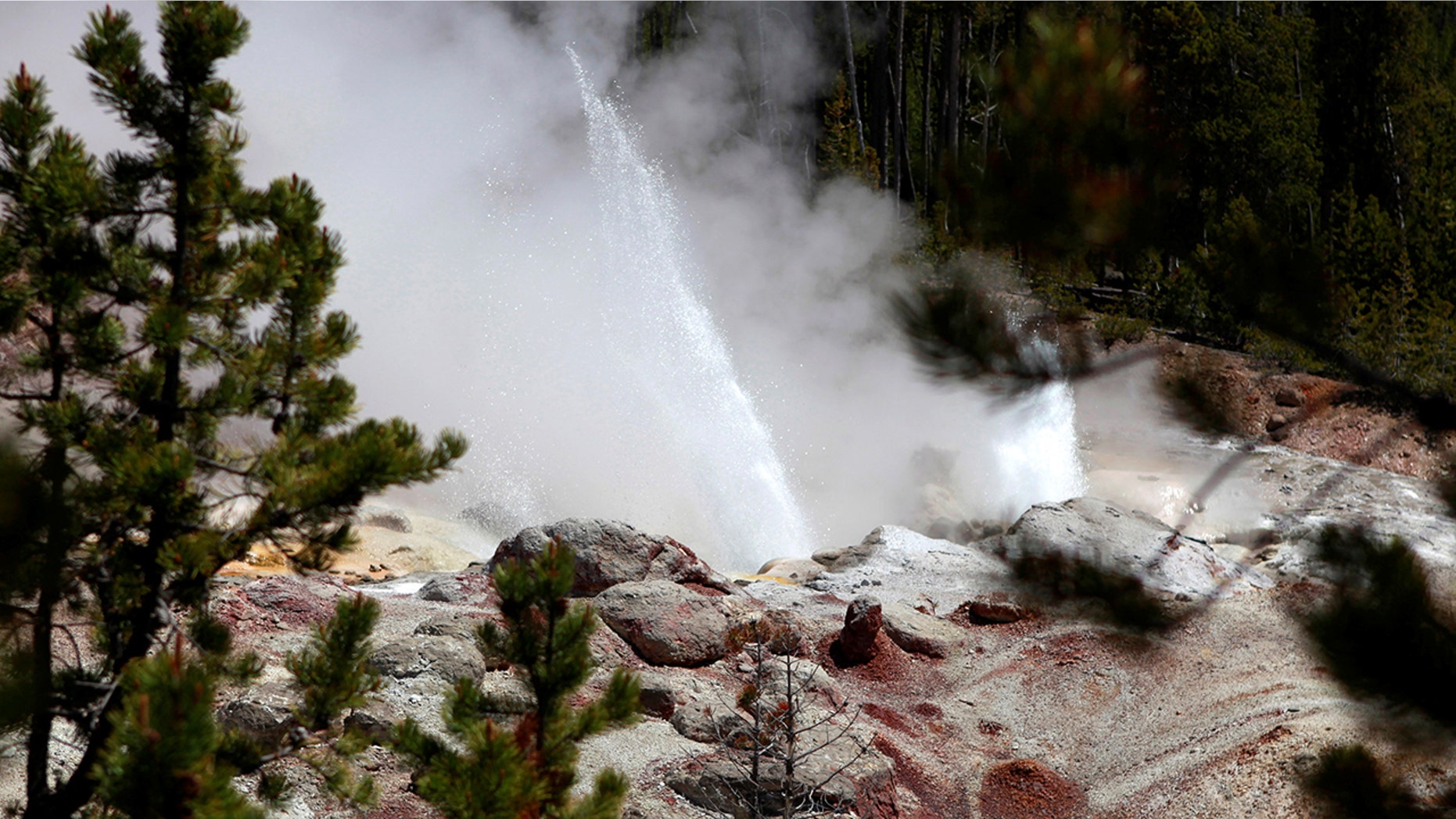 FILE: The Steamboat Geyser erupts in Yellowstone National Park, Wyoming, June 21, 2011.