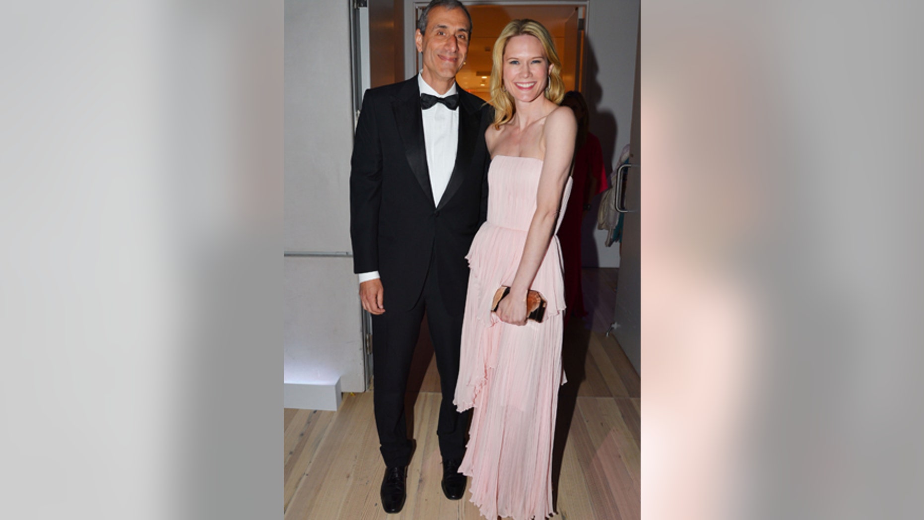 Actress Stephanie March and Daniel Benton pose for a picture at the Whitney Museum of American Art in New York City.