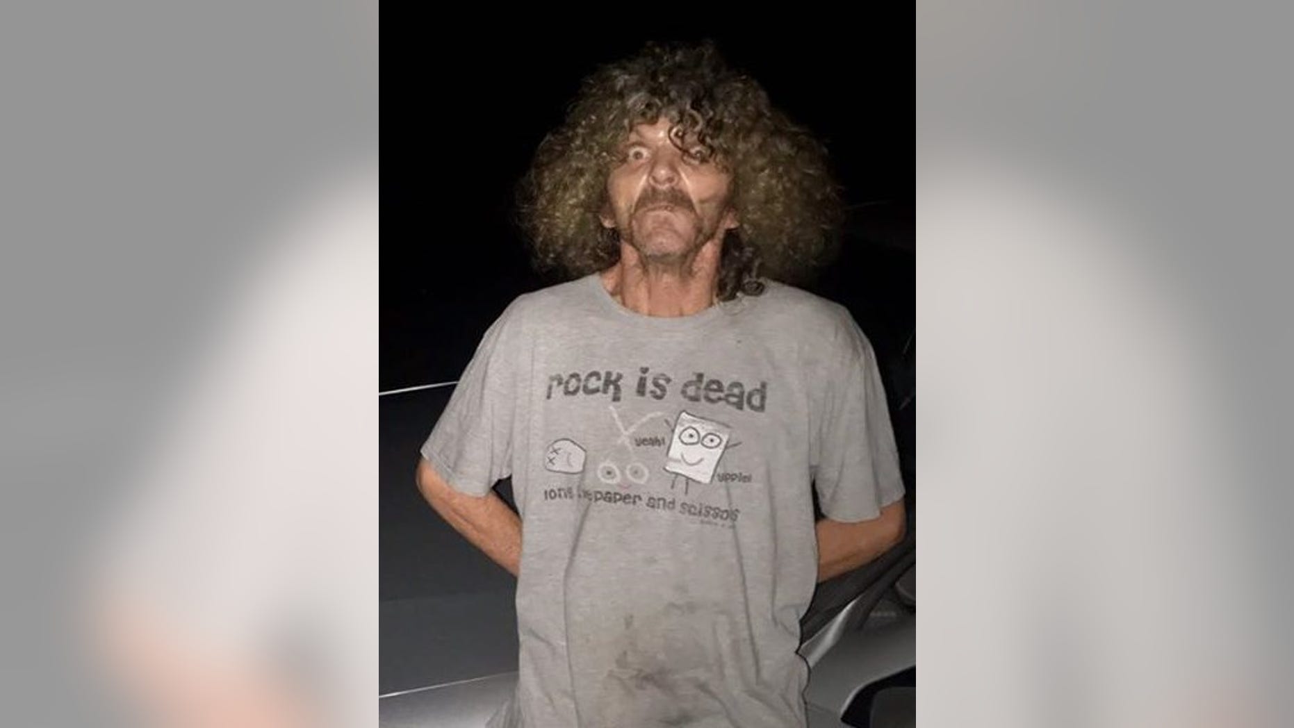 Steven Holley, 55, peed on a deputy in California while being arrested for drug possession.